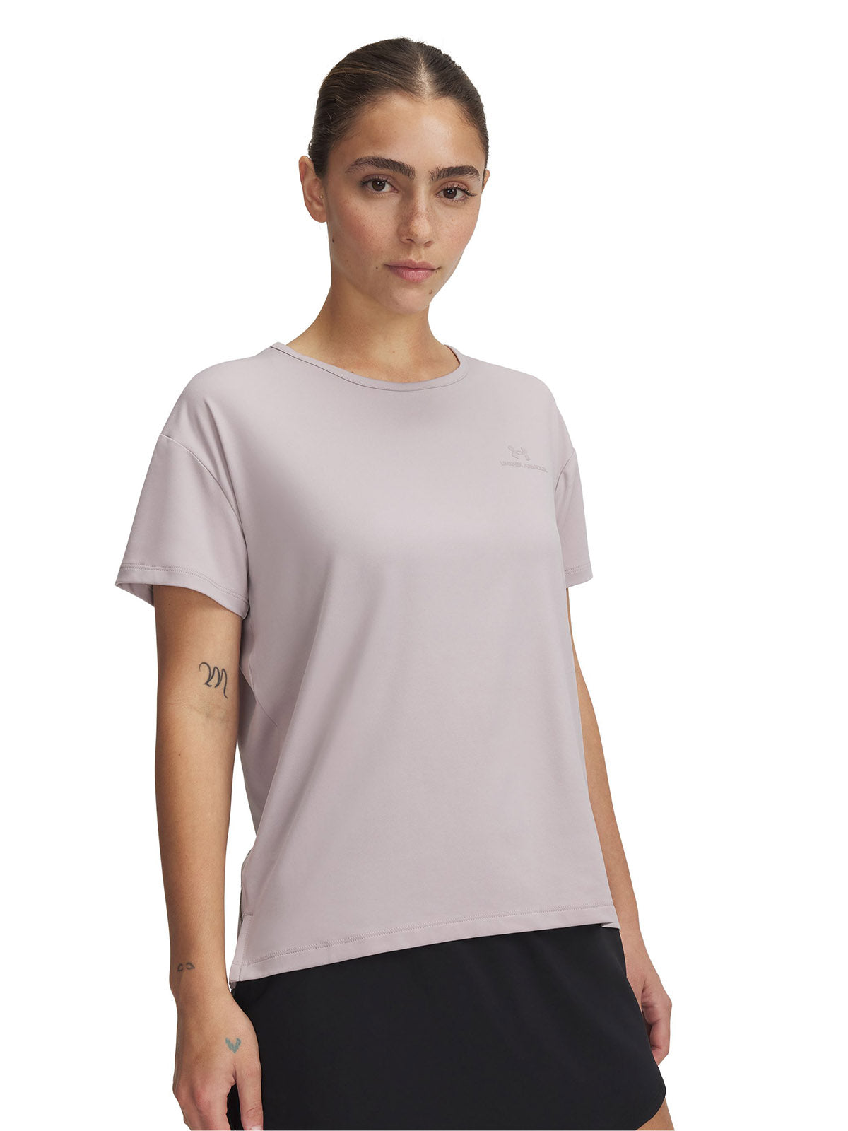 Polera manga corta Under Armour vanish energy gris para mujer