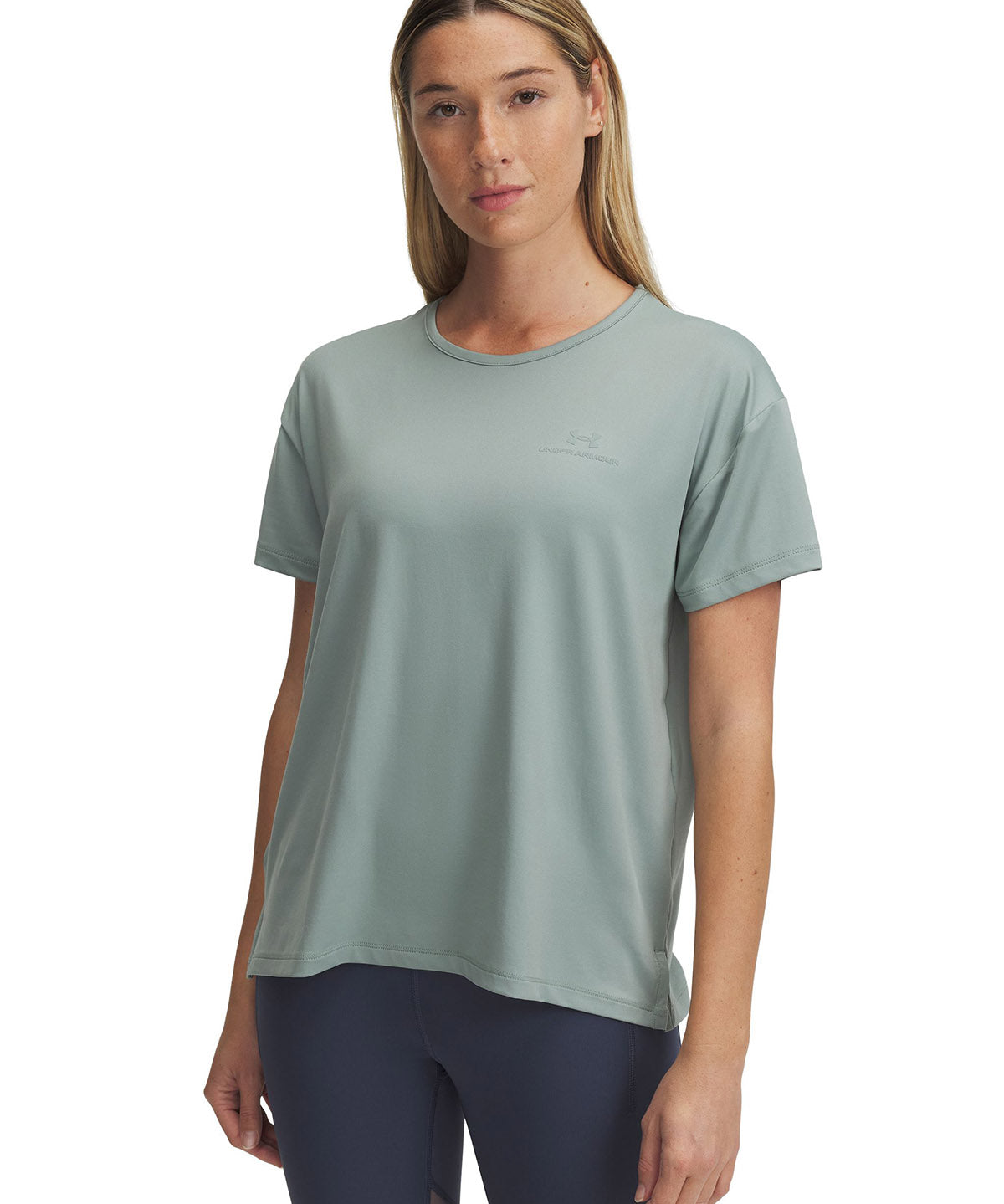 Polera manga corta Under Armour vanish energy verde para mujer