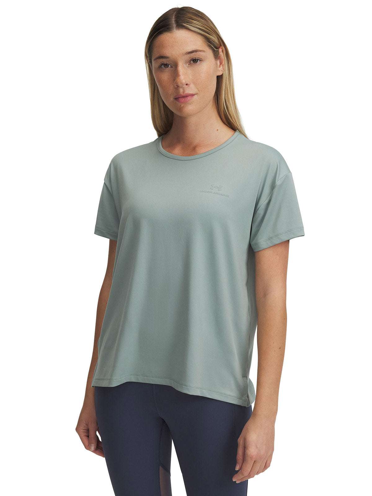 Polera manga corta Under Armour vanish energy verde para mujer