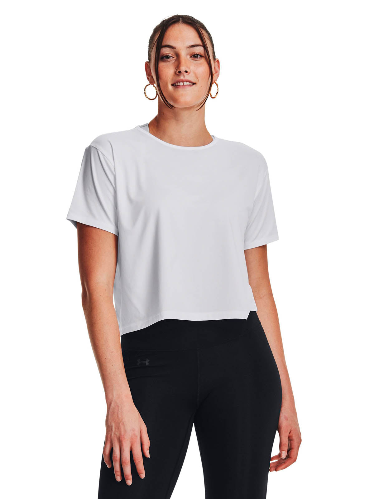 Polera manga corta Under Armour motion blanco para mujer