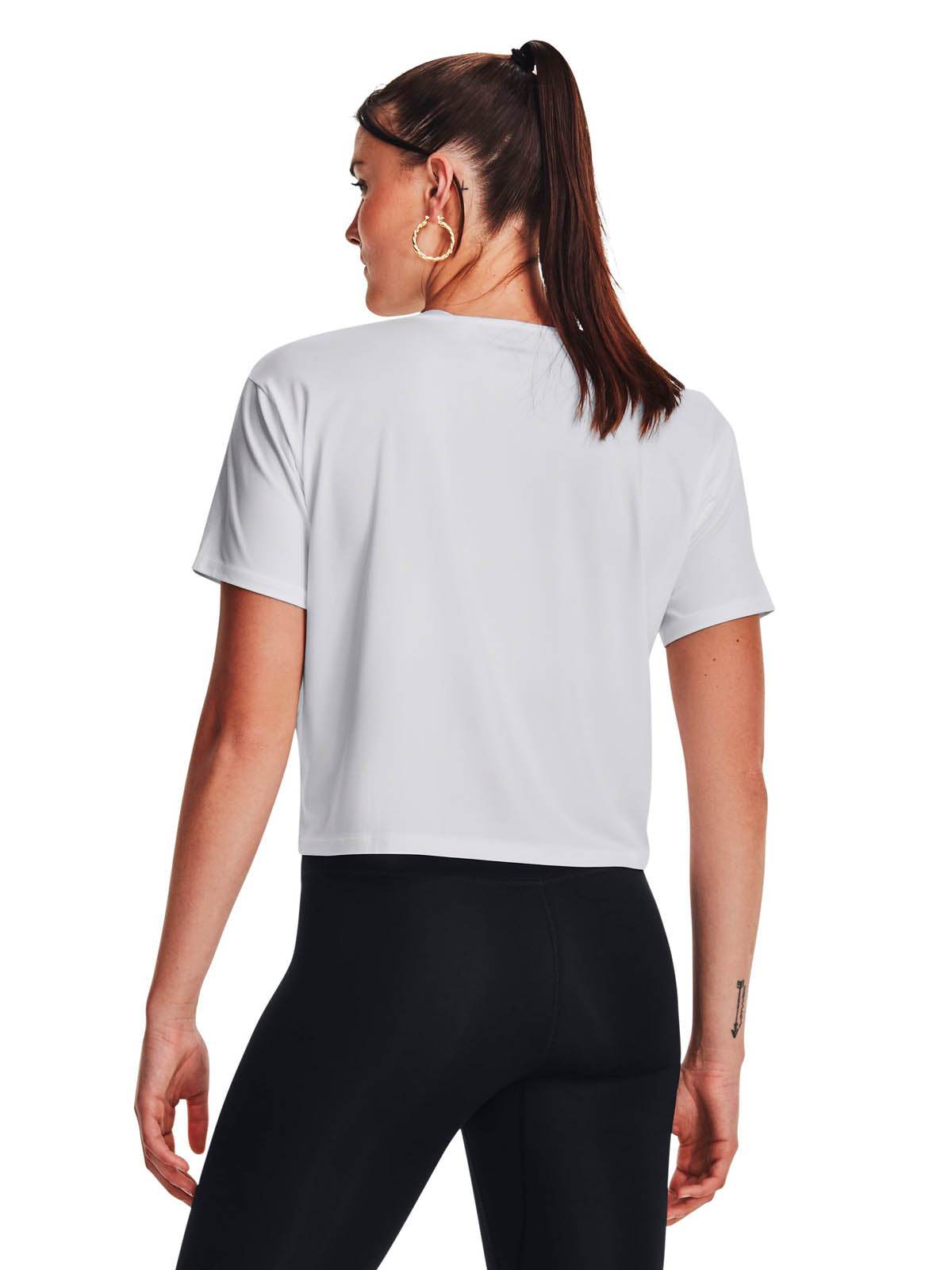 Polera manga corta Under Armour motion blanco para mujer