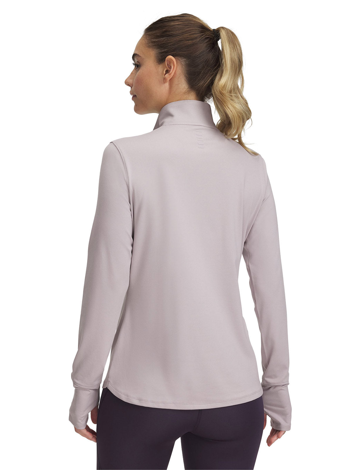 Polerón Under Armour qualifier run ½ cierre gris para mujer