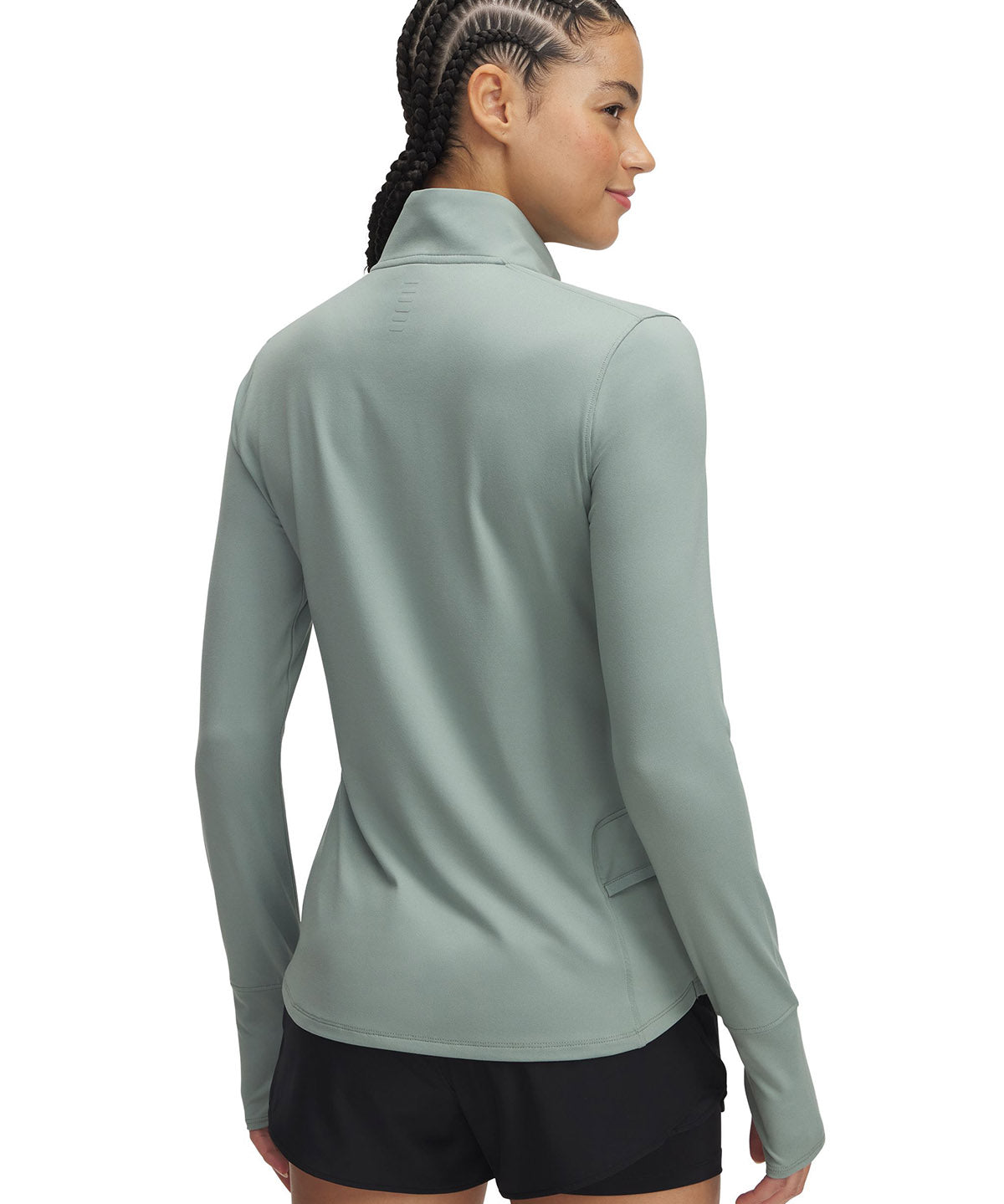 Polerón Under Armour qualifier run ½ cierre verde para mujer