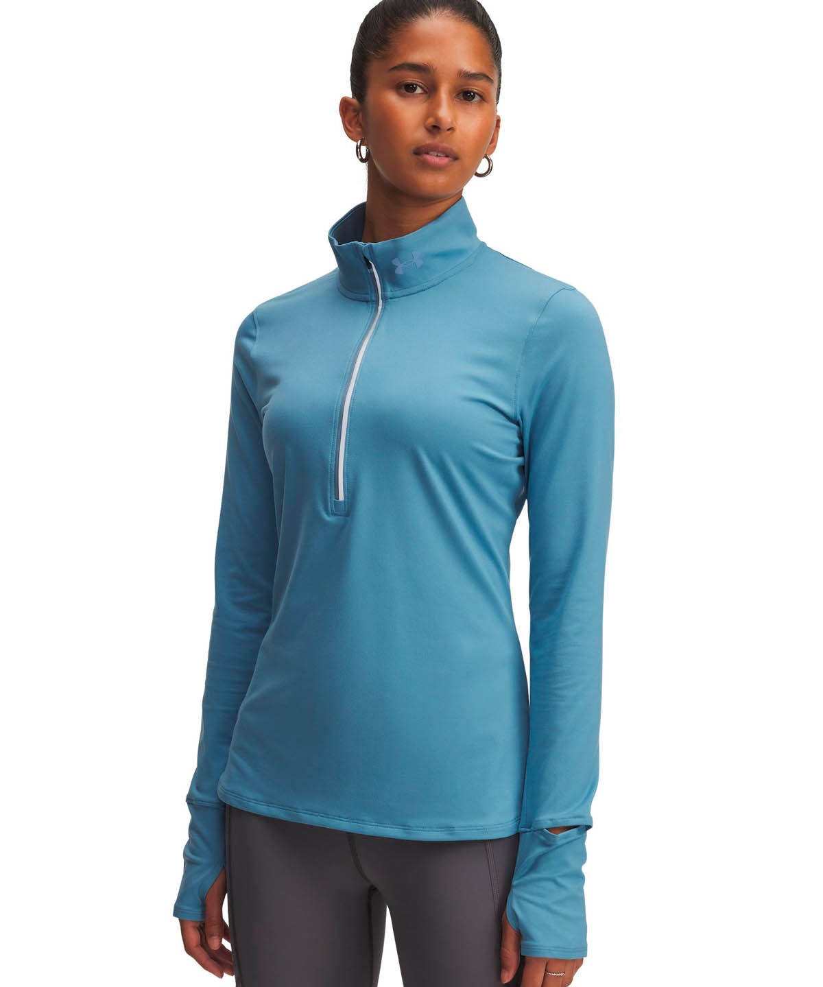 Polerón Running para Mujer Launch pro 1/2 Zip Azul Under Armour