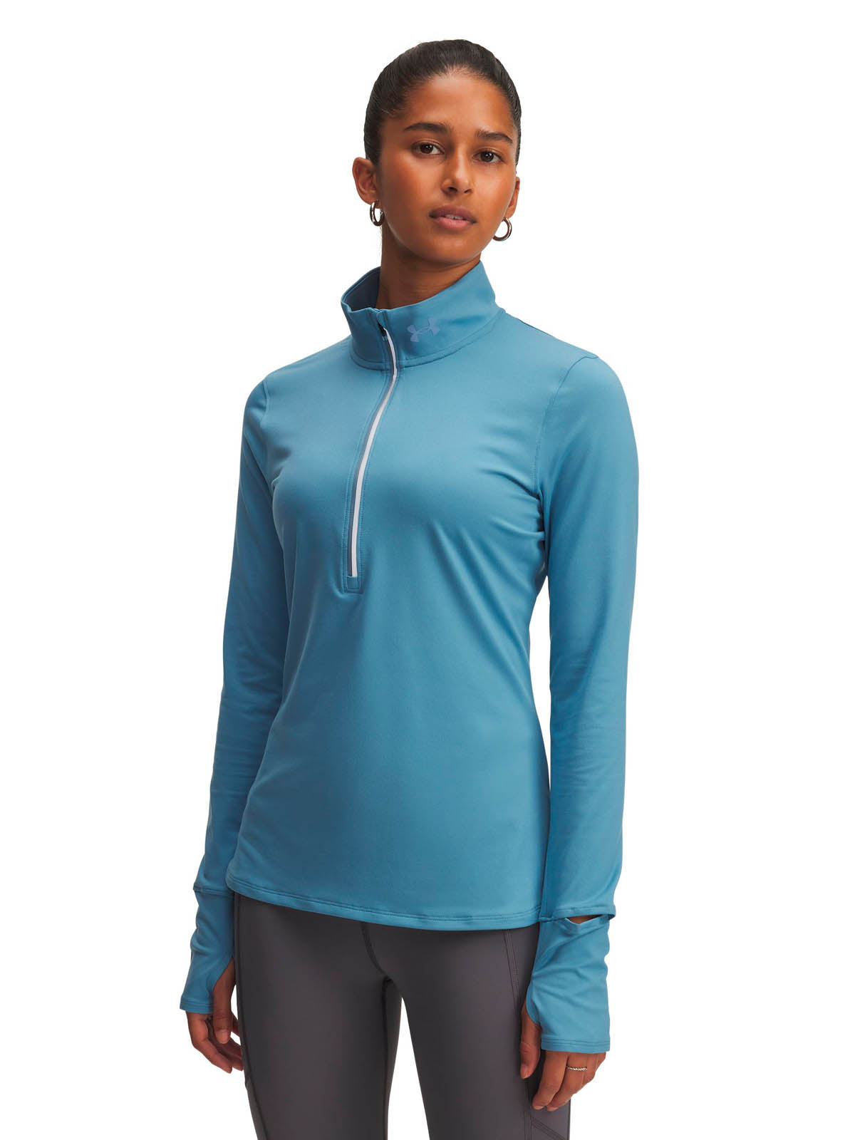 Polerón Running para Mujer Launch pro 1/2 Zip Azul Under Armour