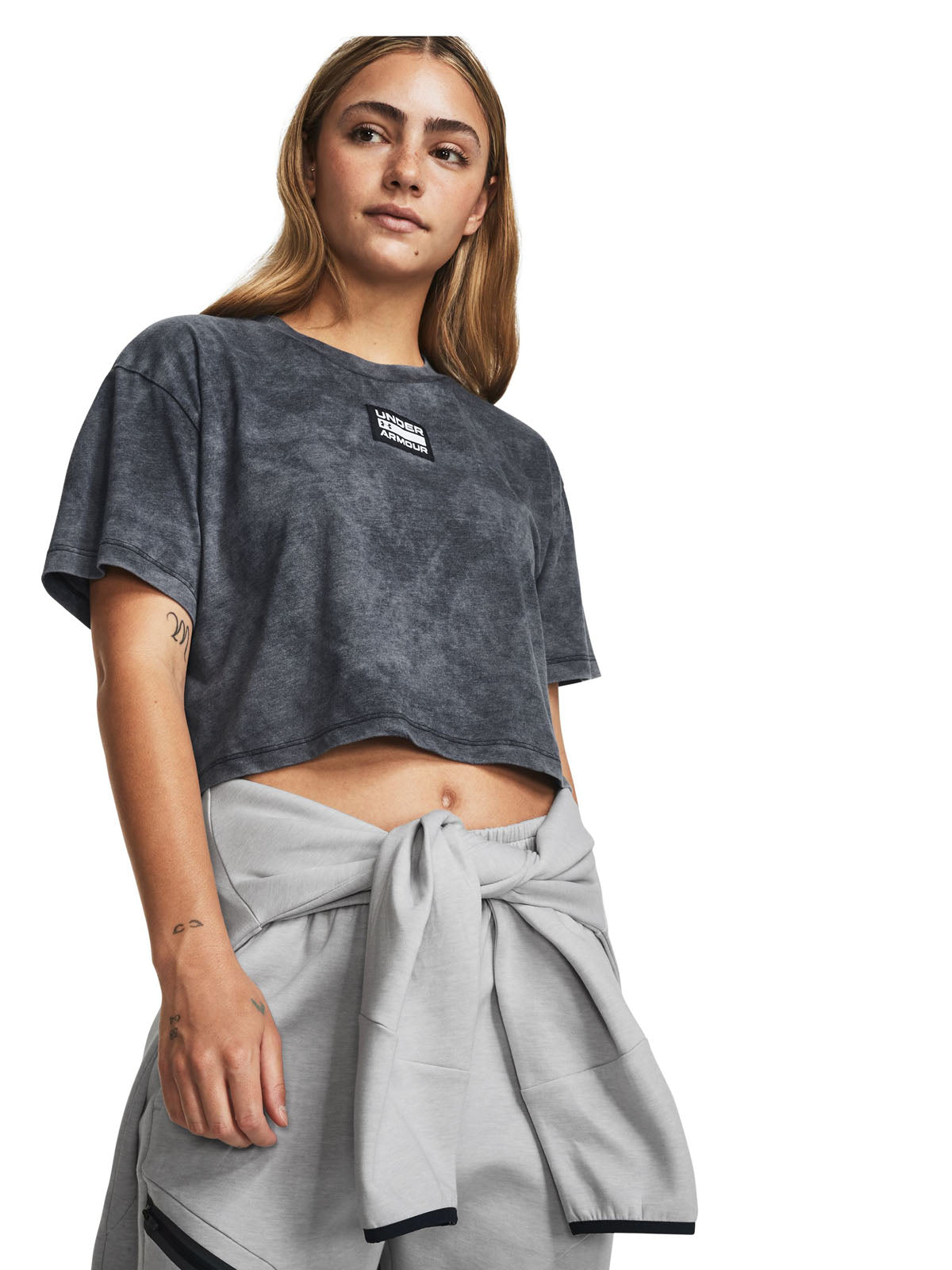 Polera manga corta Washed Woven para mujer Under Armour