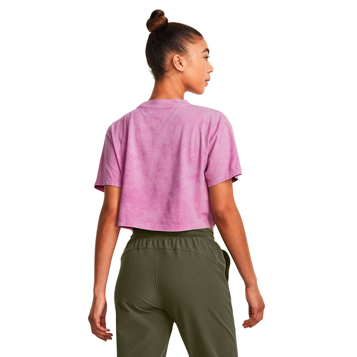 Polera manga corta Washed Woven para mujer Under Armour