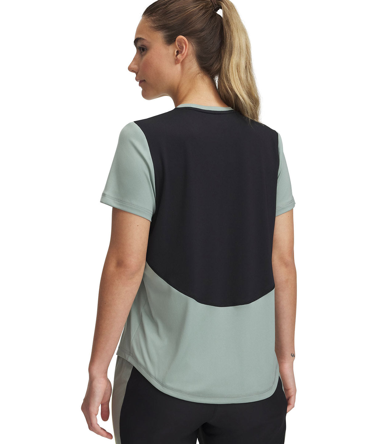 Polera manga corta Under Armour challenger pro verde para mujer