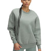 Polerón mujer Under Armour Icon fleece oversized verde