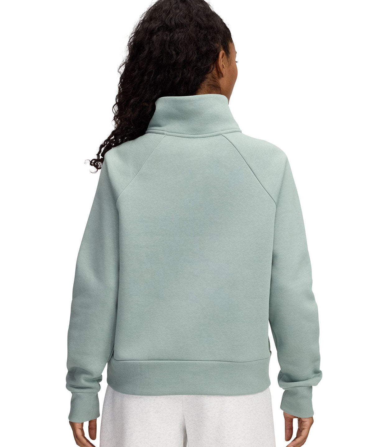Polerón mujer Under Armour Rival fleece ½ cierre verde
