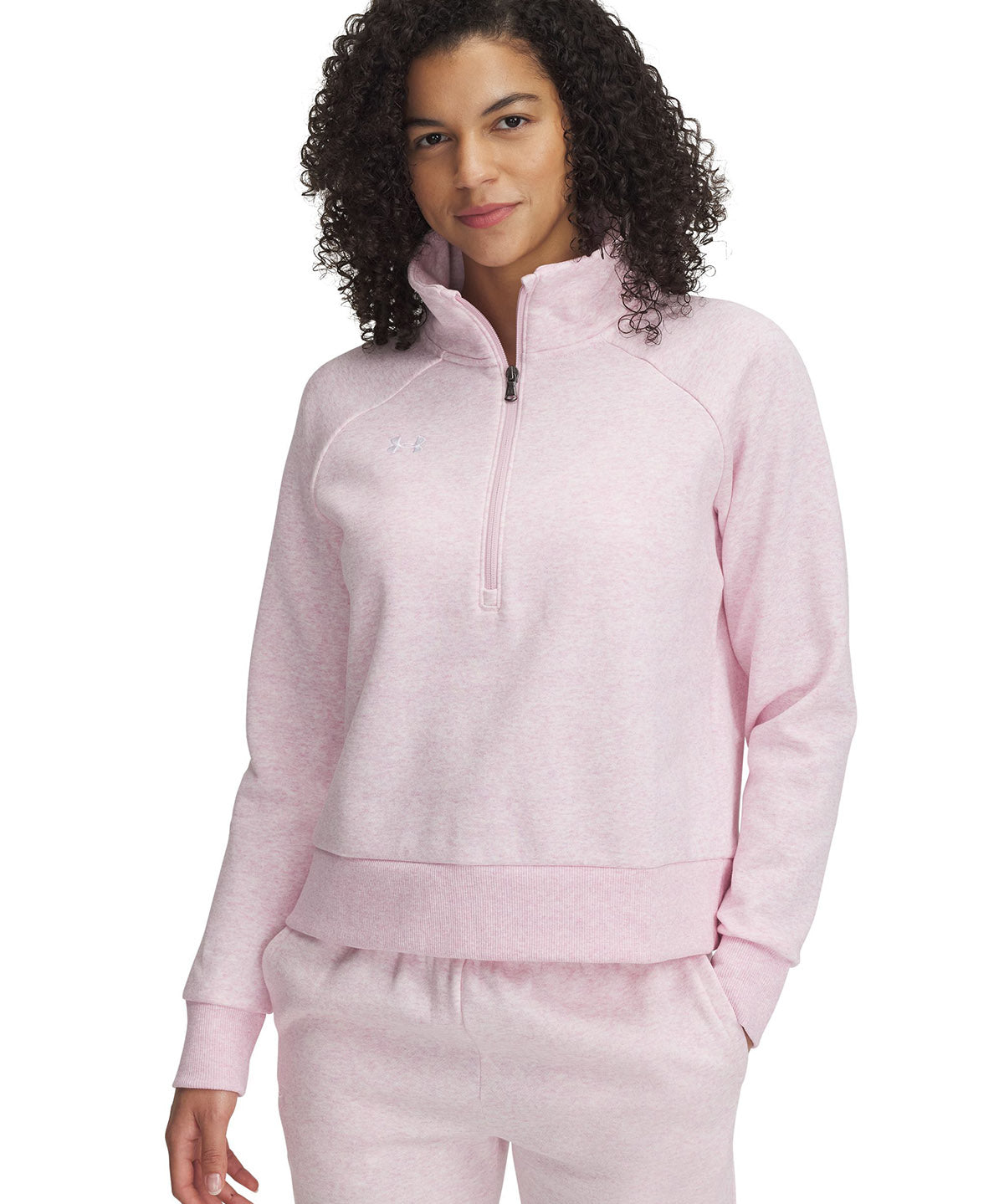 Polerón Under Armour Rival fleece ½ cierre rosado para mujer