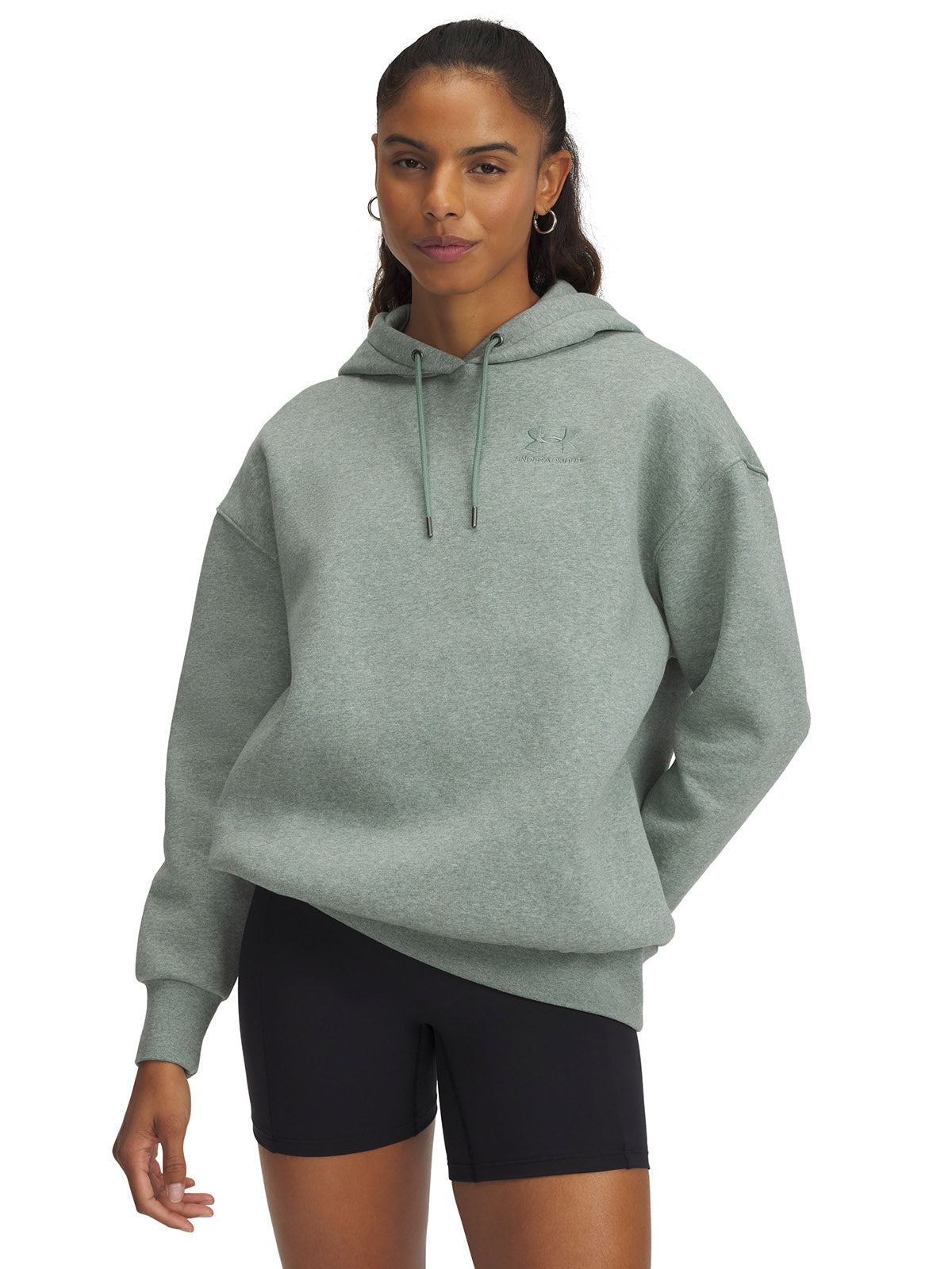 Polerón mujer Under Armour Icon fleece oversized verde