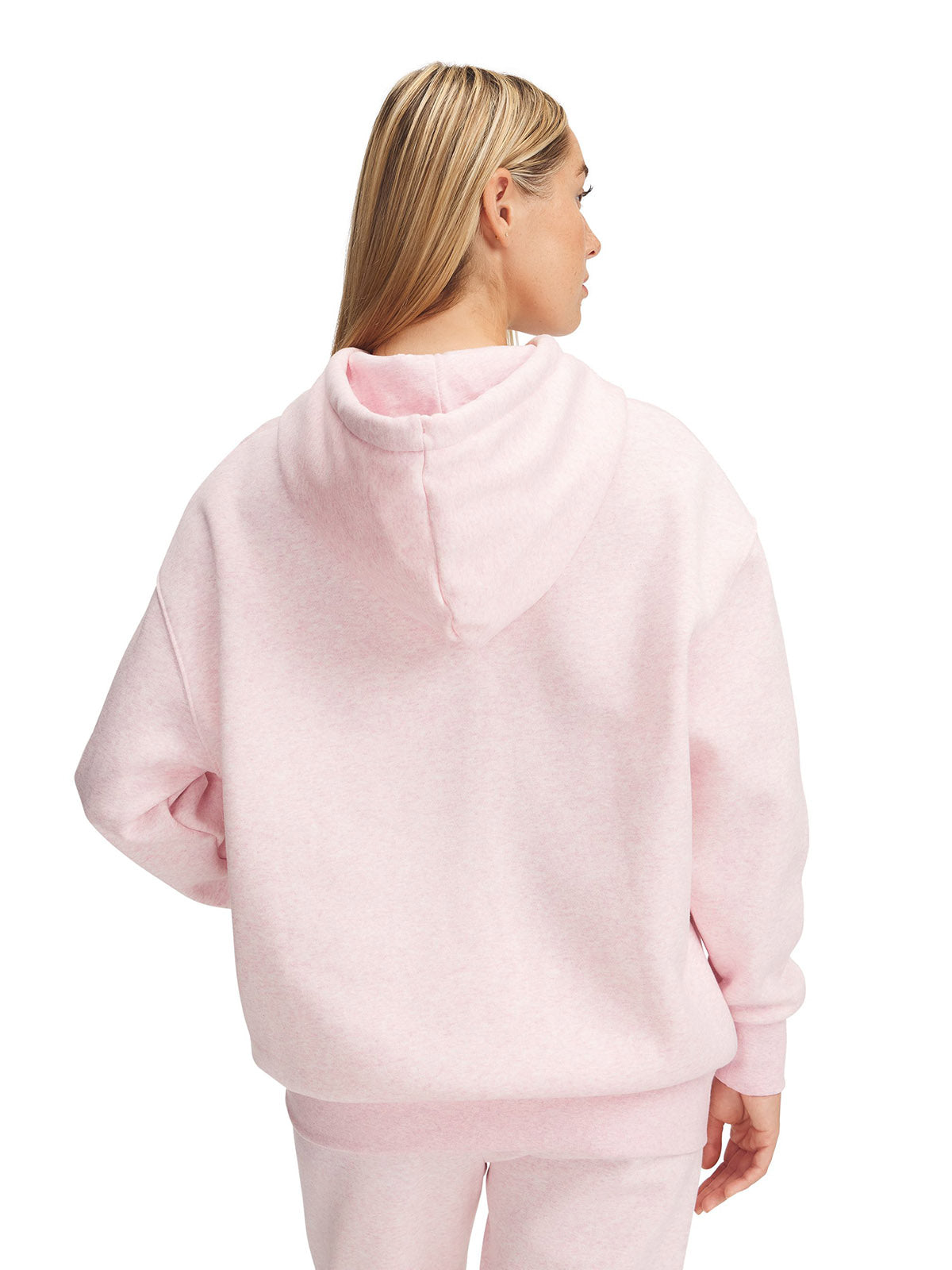 Polerón Under Armour Icon fleece oversized rosado para mujer