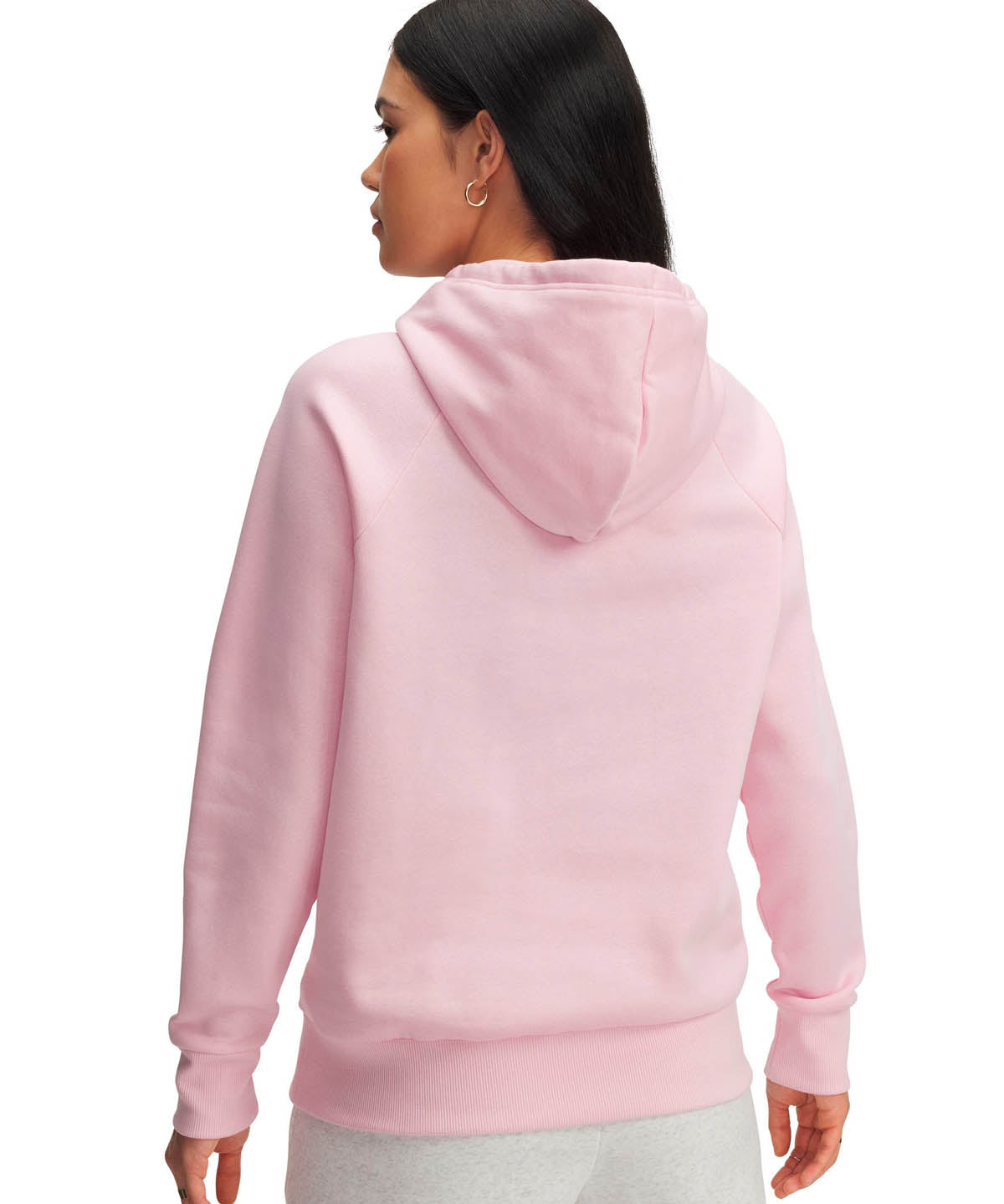 Polerón Lifestyle para mujer Rival Fleece Big Logo rosado Under Armour