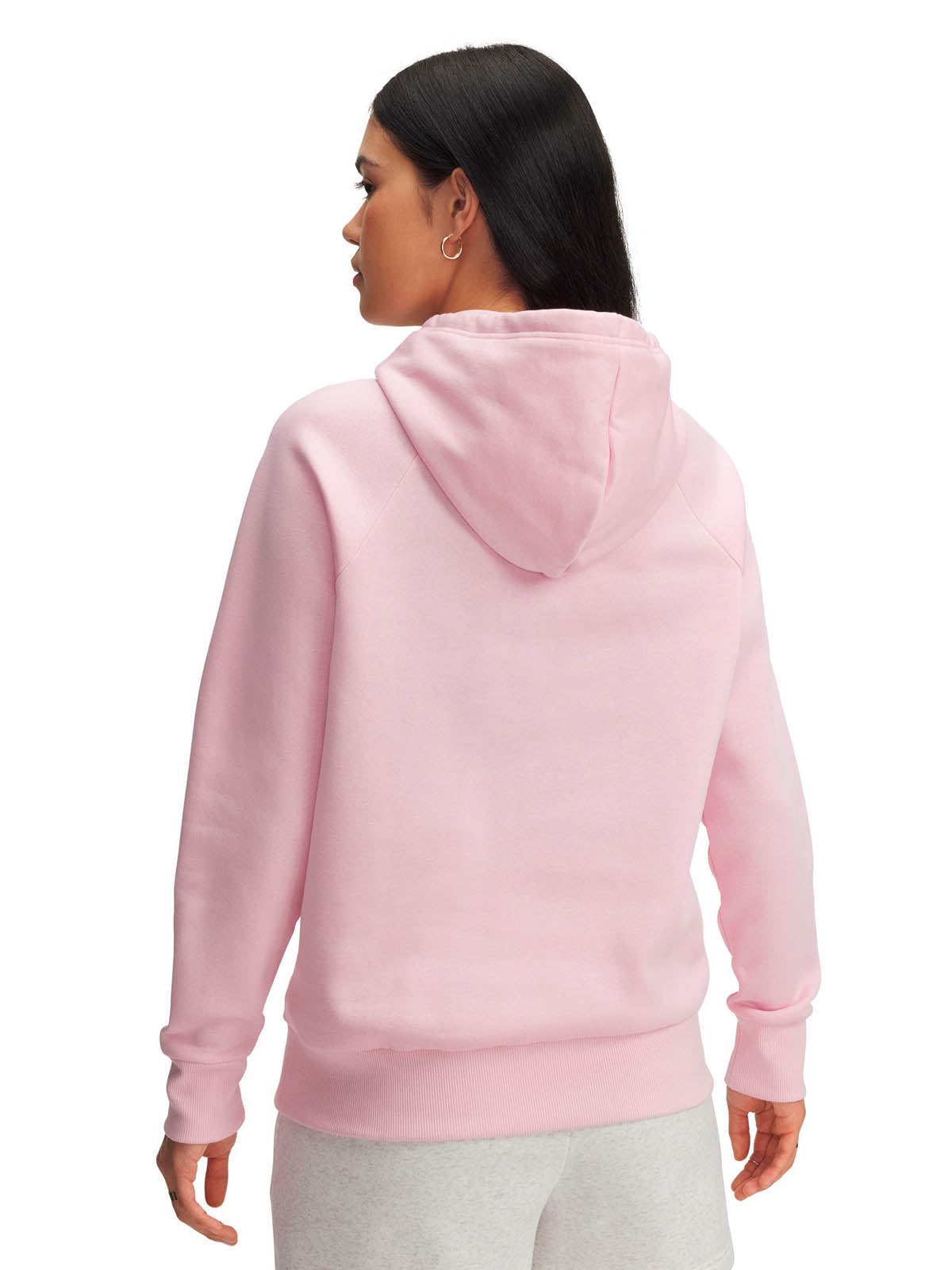 Polerón Lifestyle para mujer Rival Fleece Big Logo rosado Under Armour