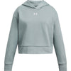 Polerón Under Armour Rival fleece crop hoodie verde para niñas