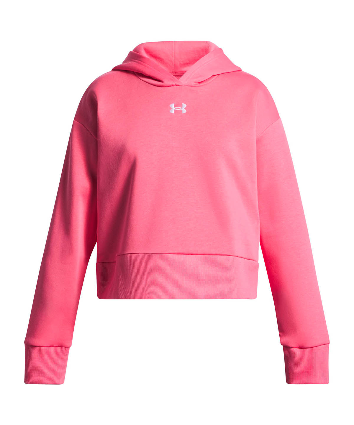 Polerón Lifestyle para niña Rival Fleece Crop rosado Under Armour