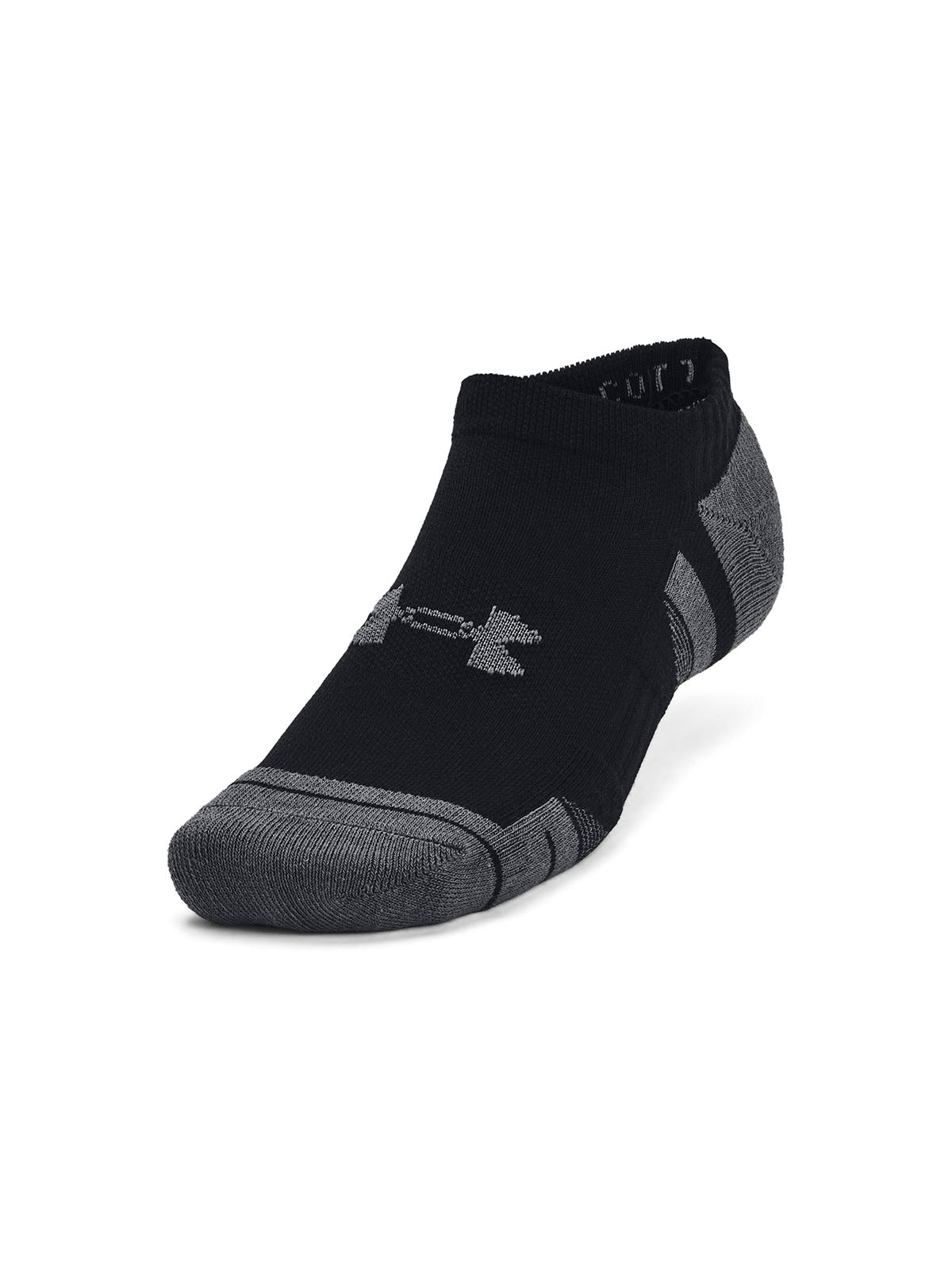 Calcetín unisex Under Armour performance algodón 3 pack negro no show