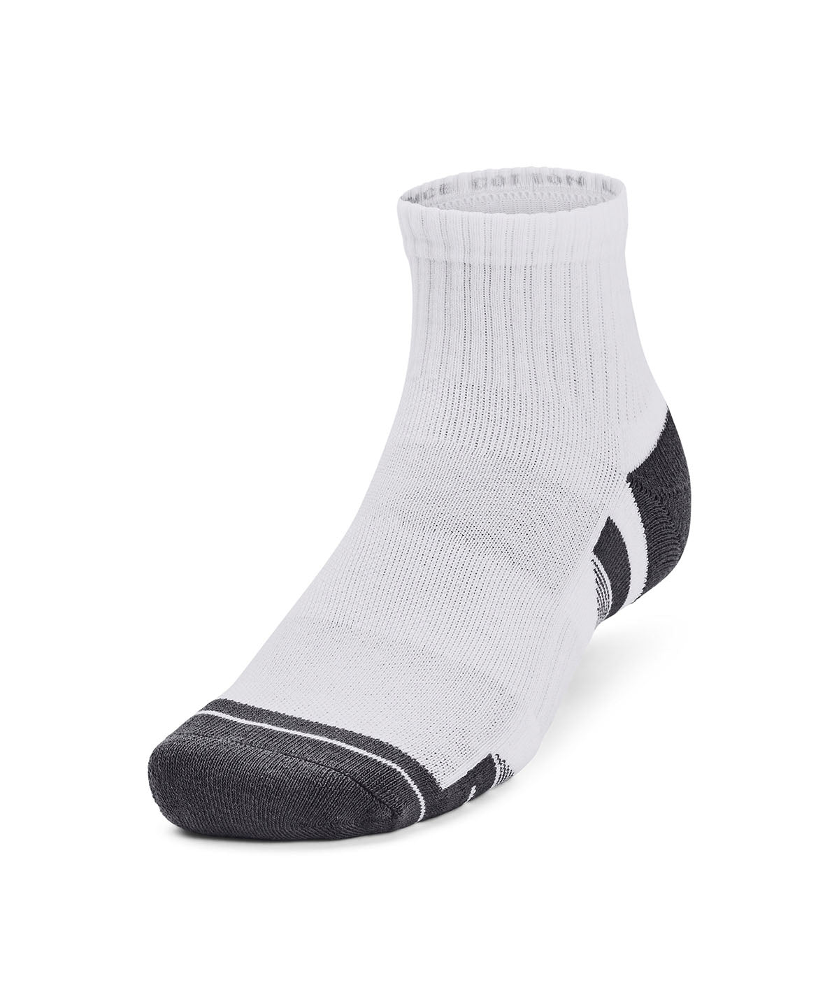 Calcetín unisex Under Armour performance algodón 3 pack cortos blanco