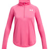 Polerón Under Armour tech ½ cierre rosado para niña