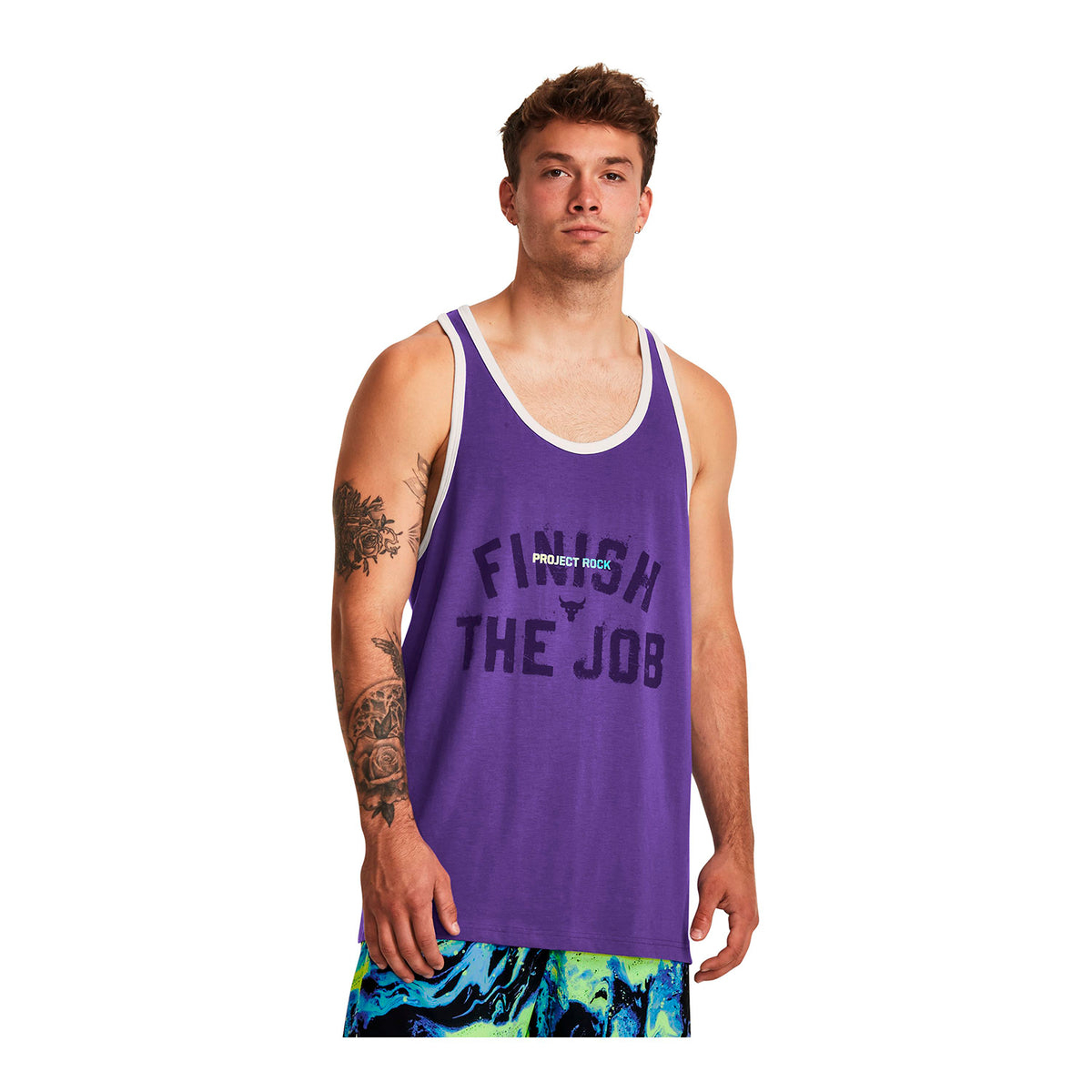 Polera sin mangas Project Rock para hombre Under Armour