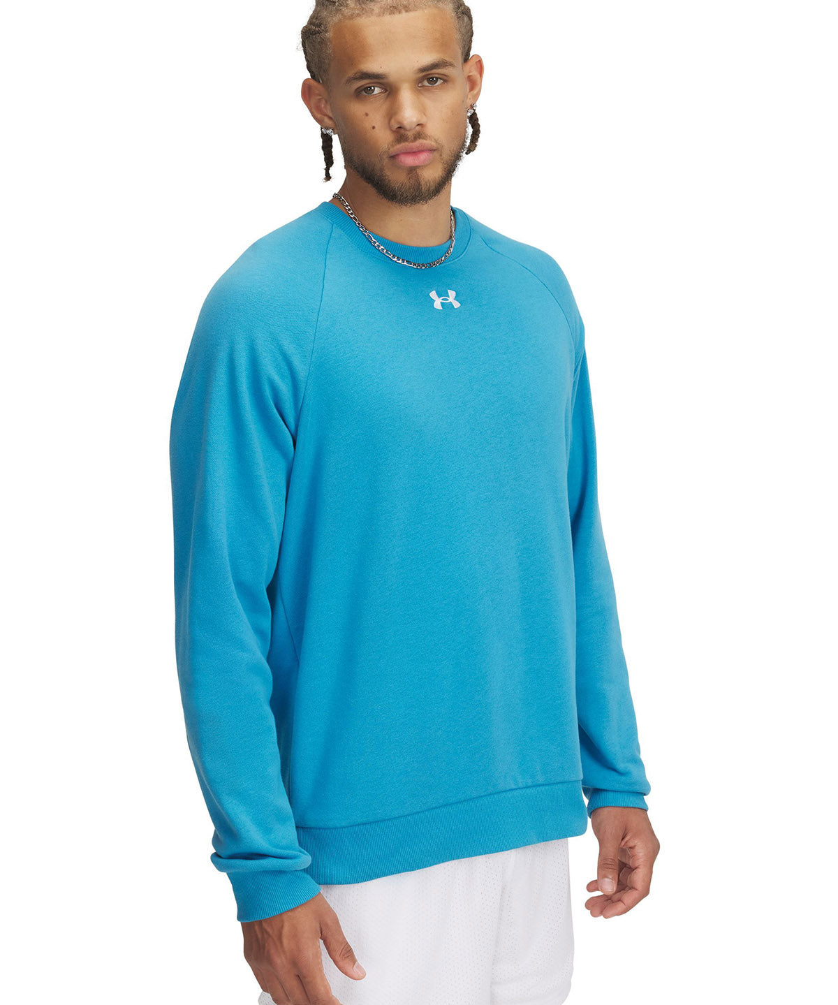 Polerón Under Armour Rival fleece crew azul para hombre