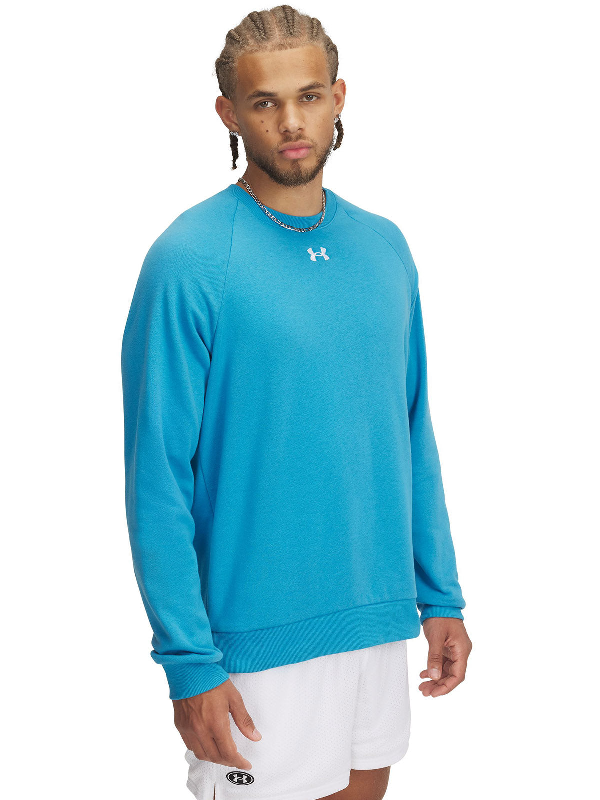 Polerón Under Armour Rival fleece crew azul para hombre