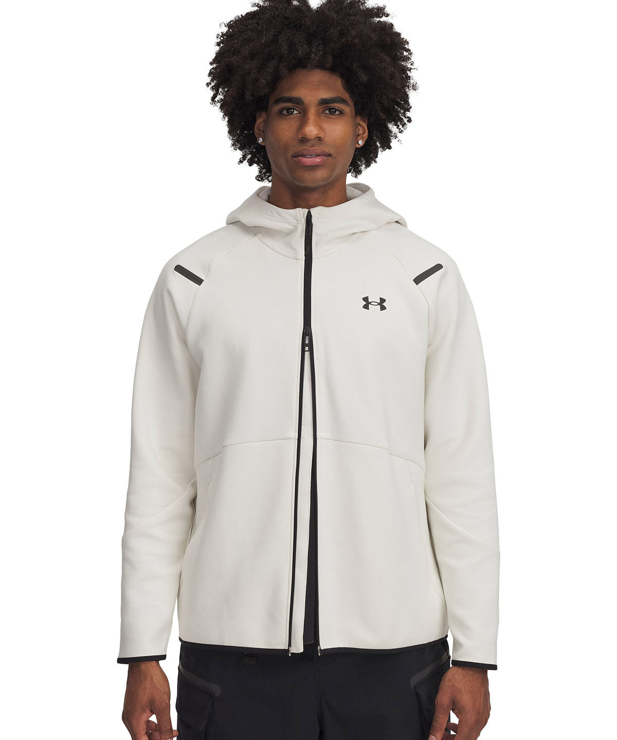 Polerón Under Armour Unstoppable fleece con cierre café para hombre