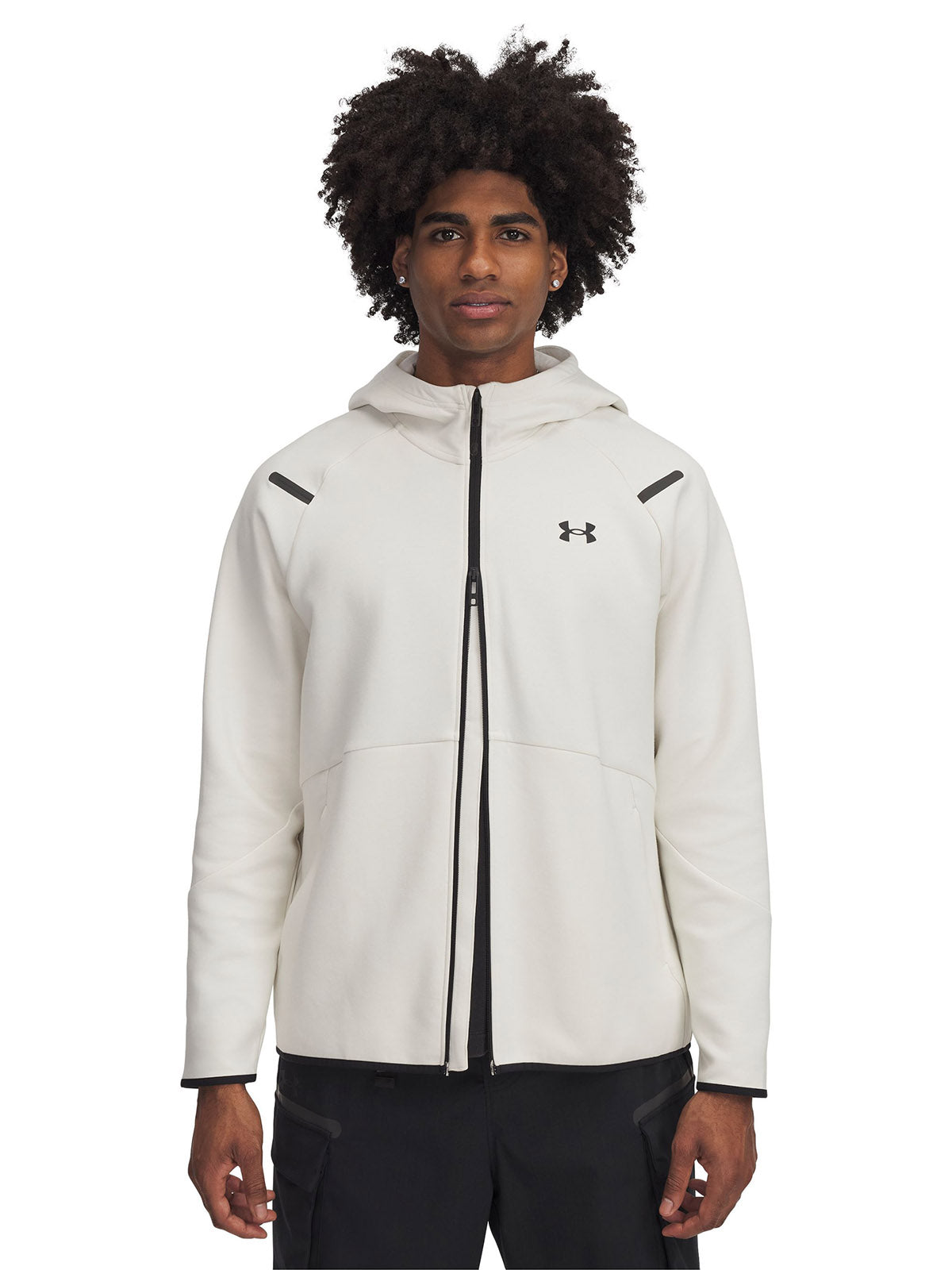 Polerón Under Armour Unstoppable fleece con cierre café para hombre