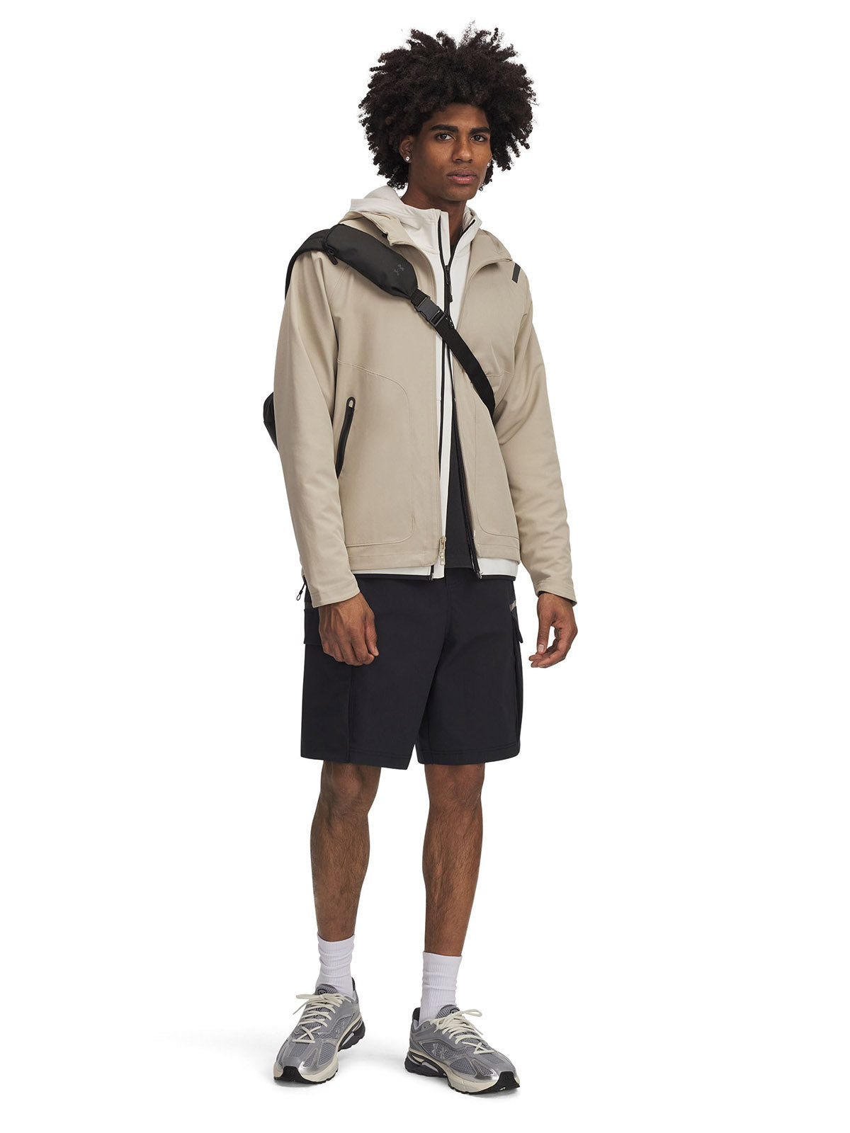 Polerón Under Armour Unstoppable fleece con cierre café para hombre