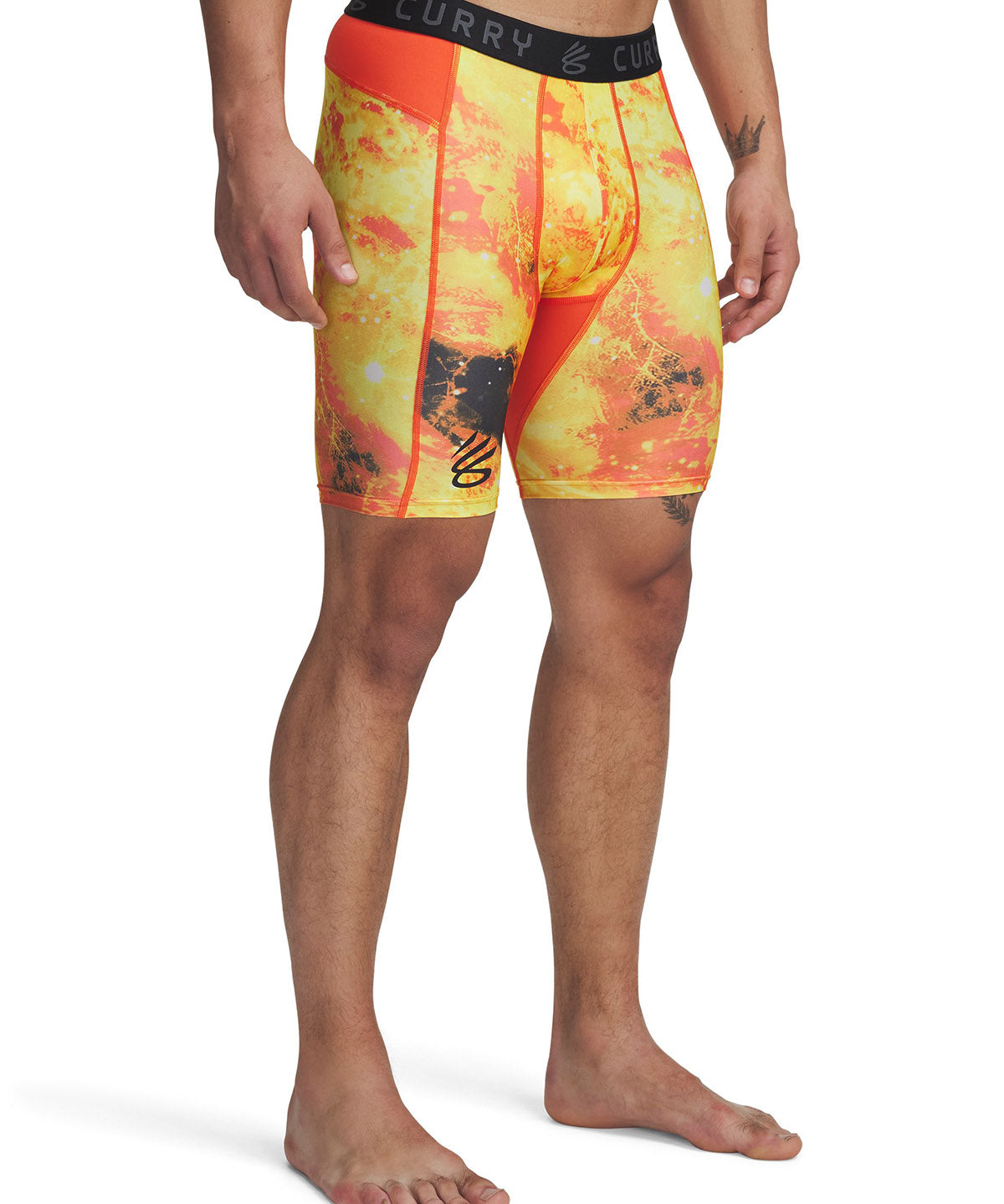 Shorts Curry Heatgear naranjo para hombre Under Armour