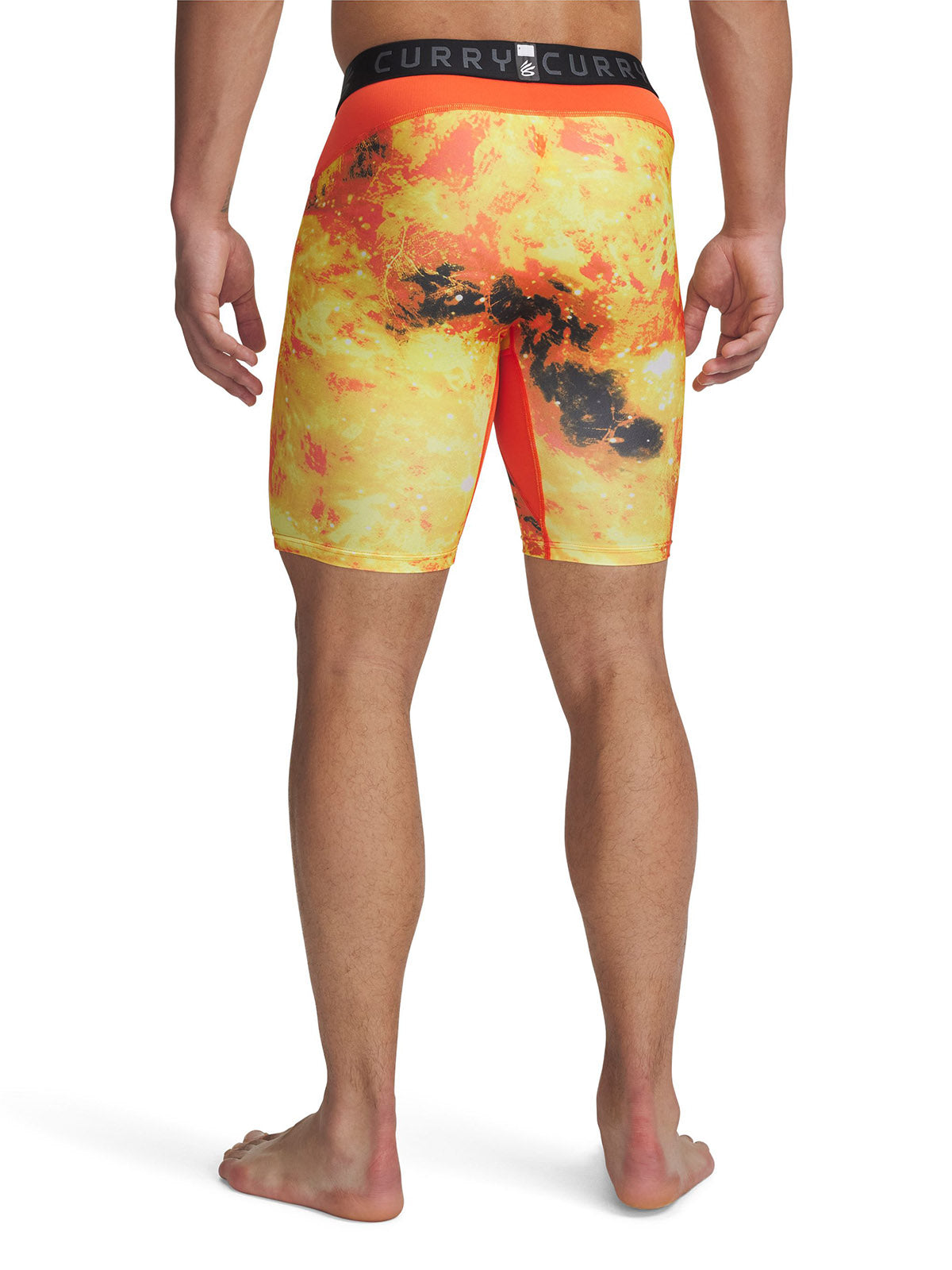 Shorts Curry Heatgear naranjo para hombre Under Armour