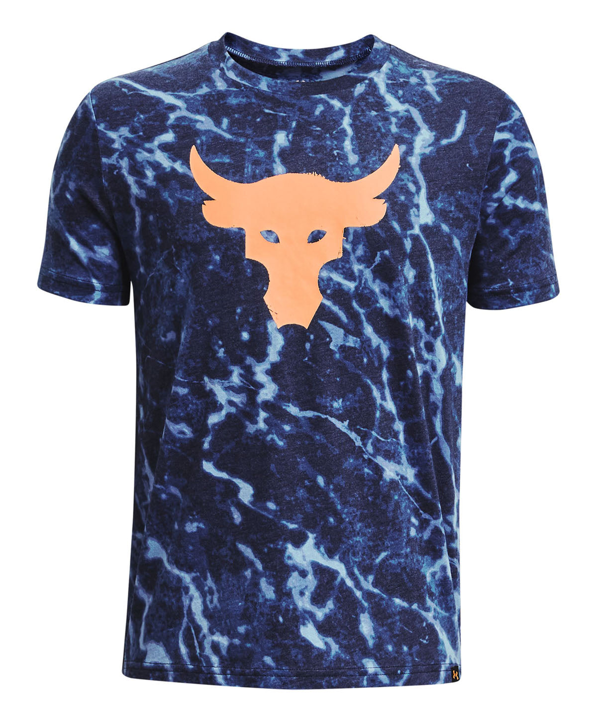 Polera manga corta UA Project Rock Marble para niño