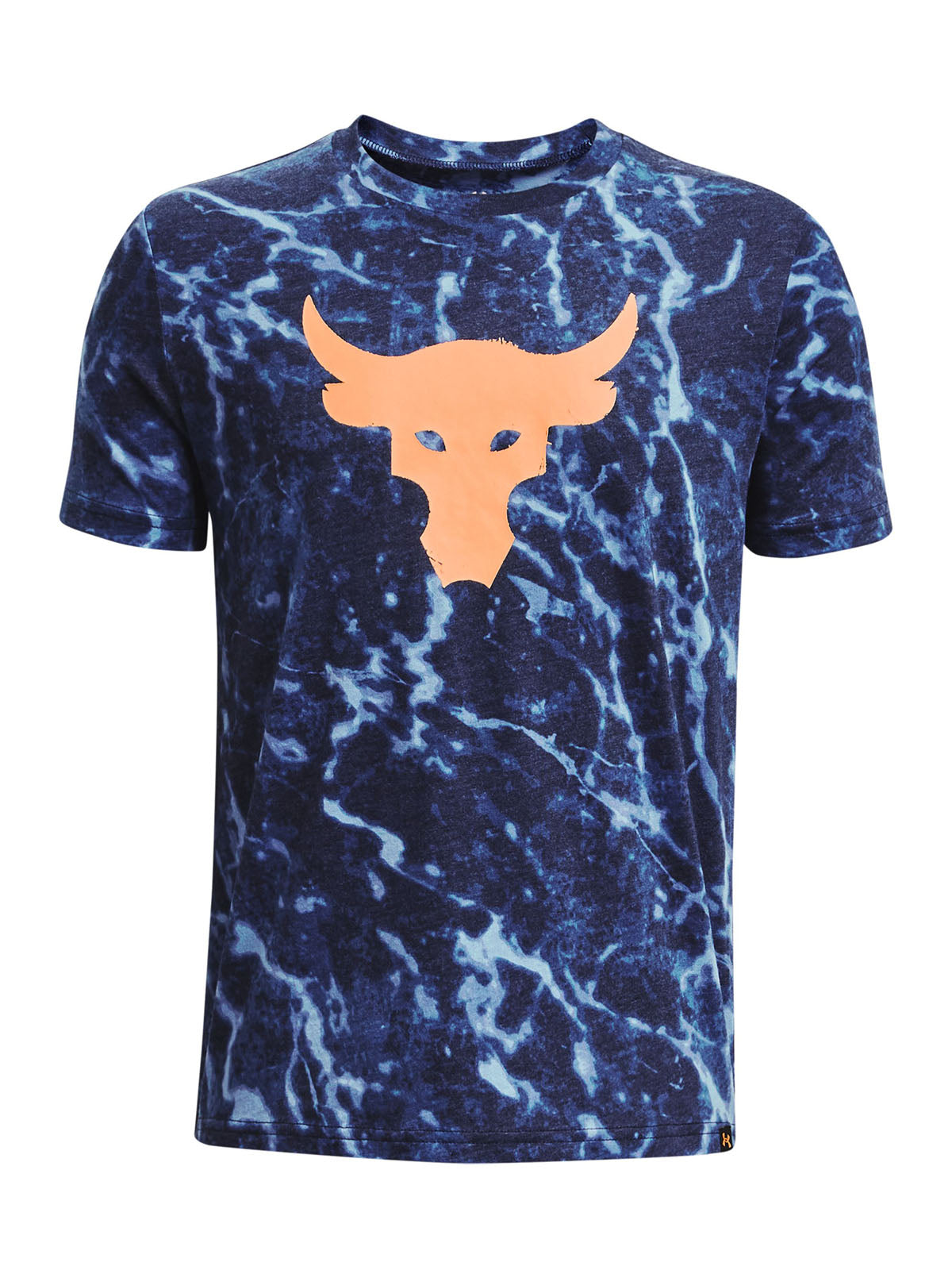 Polera manga corta UA Project Rock Marble para niño