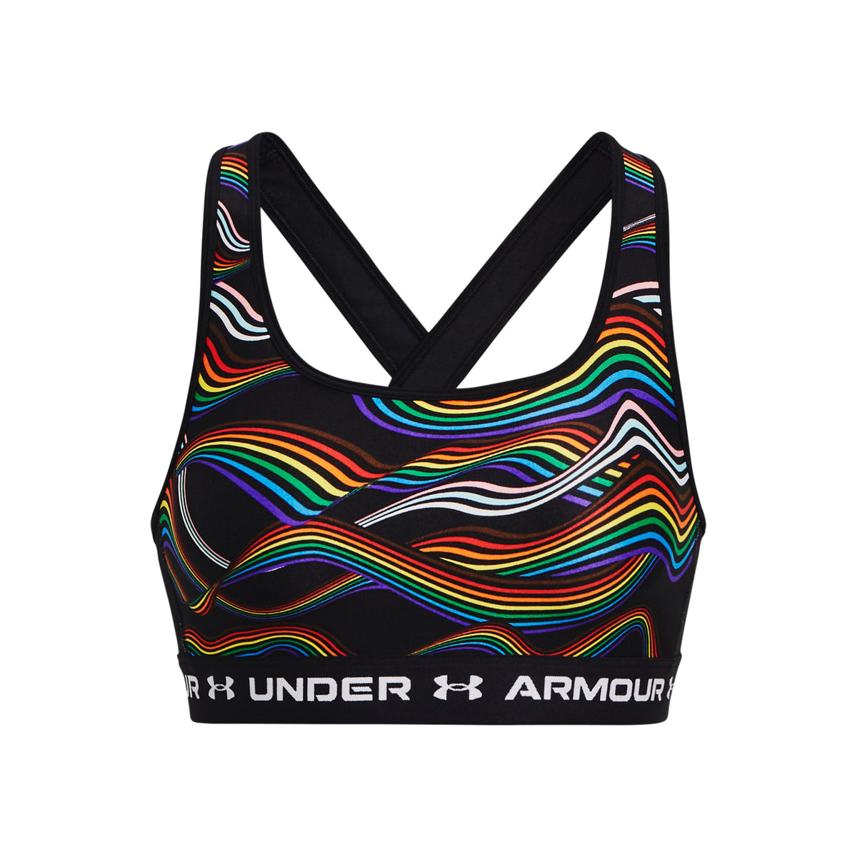 Sostén deportivo UA Crossback Mid Pride para mujer