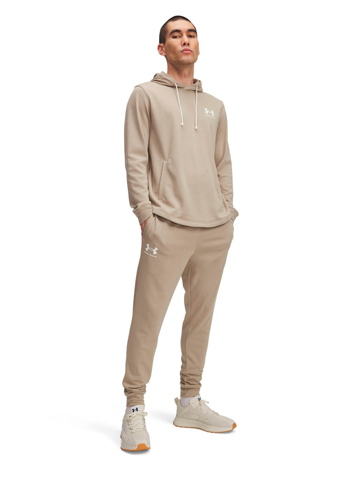 Buzo Lifestyle para hombre Rival Terry café Under Armour