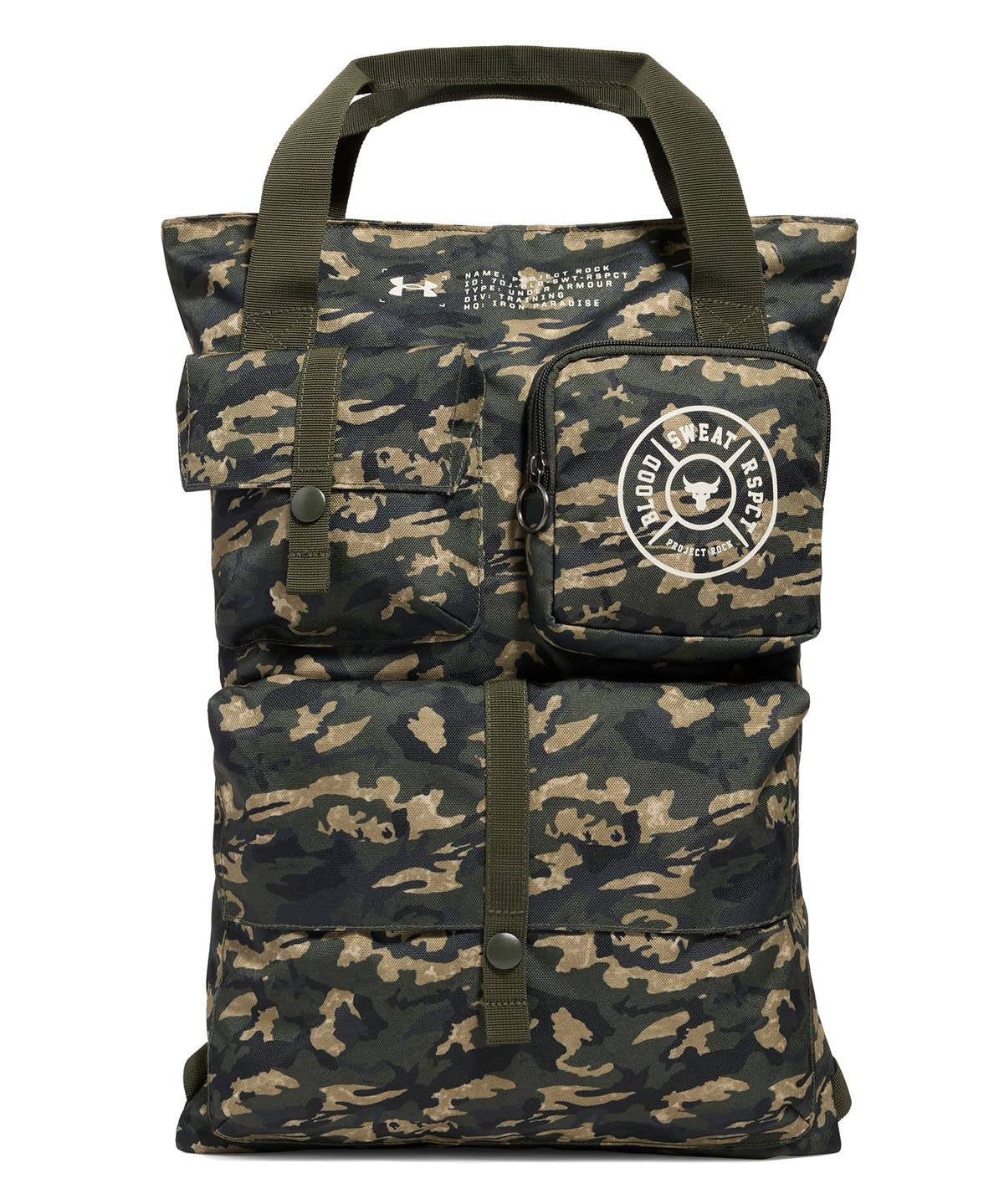 Mochila Project Rock unisex verde Under Armour