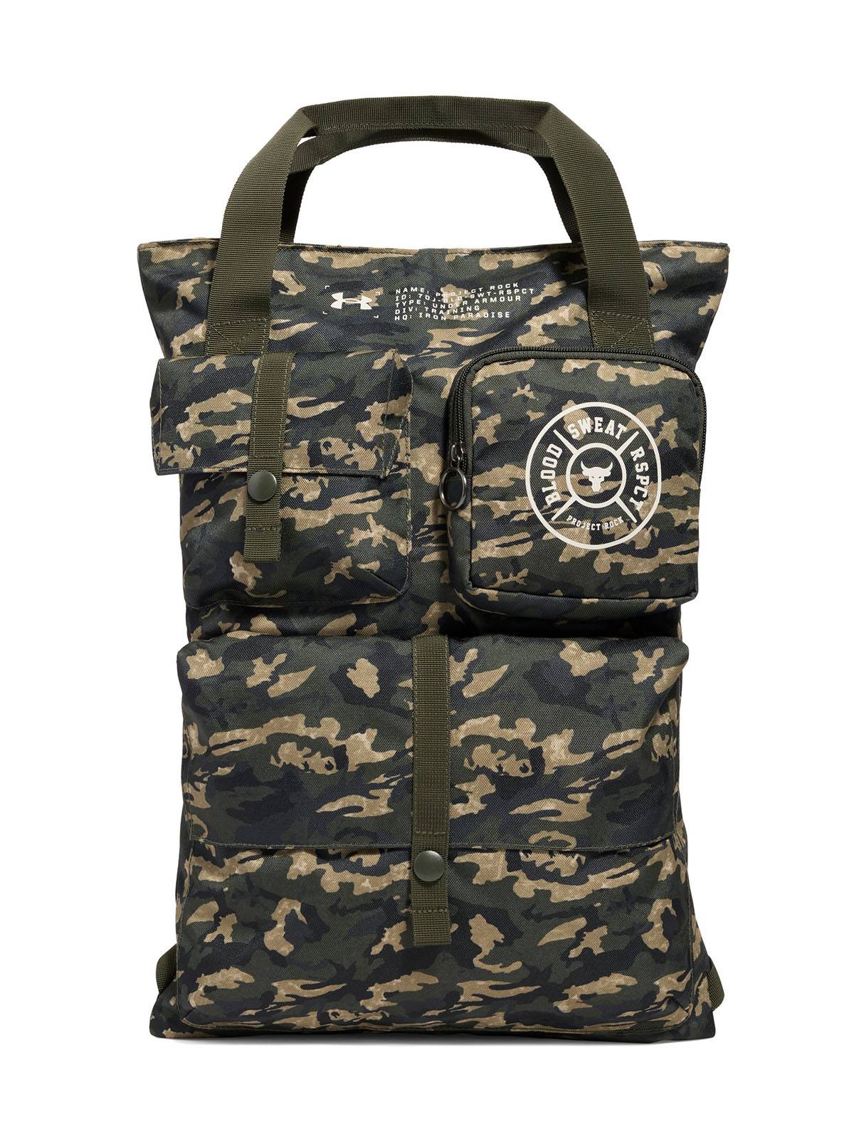 Mochila Project Rock unisex verde Under Armour