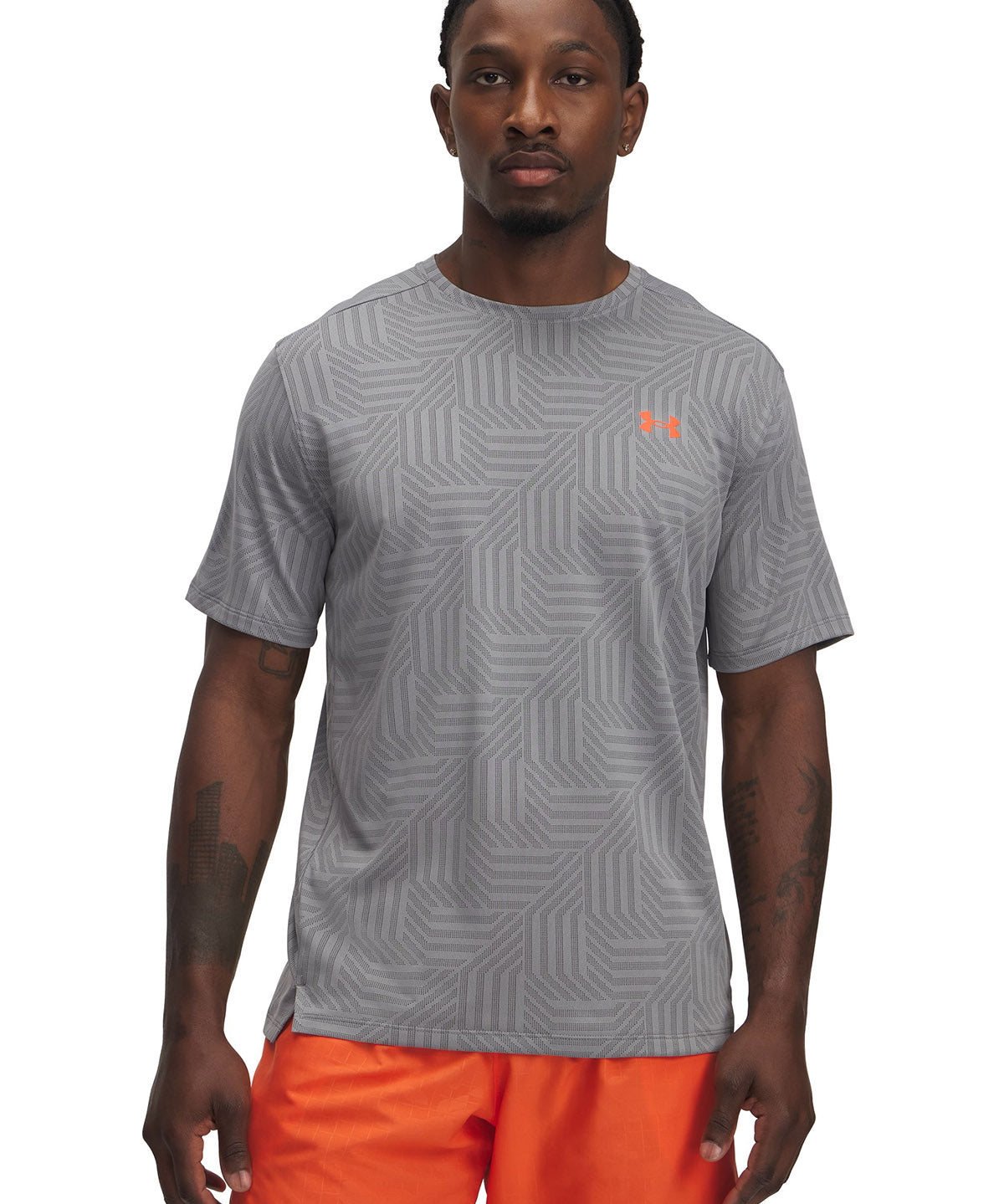 Polera manga corta UA Tech Vent gris para hombre