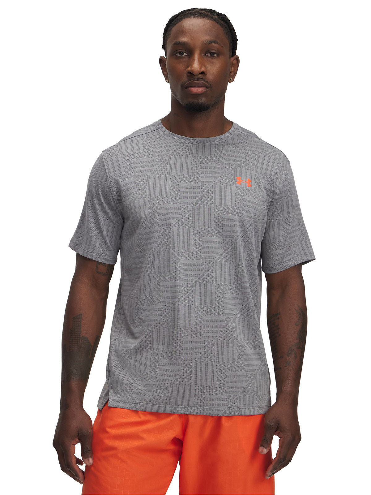 Polera manga corta UA Tech Vent gris para hombre