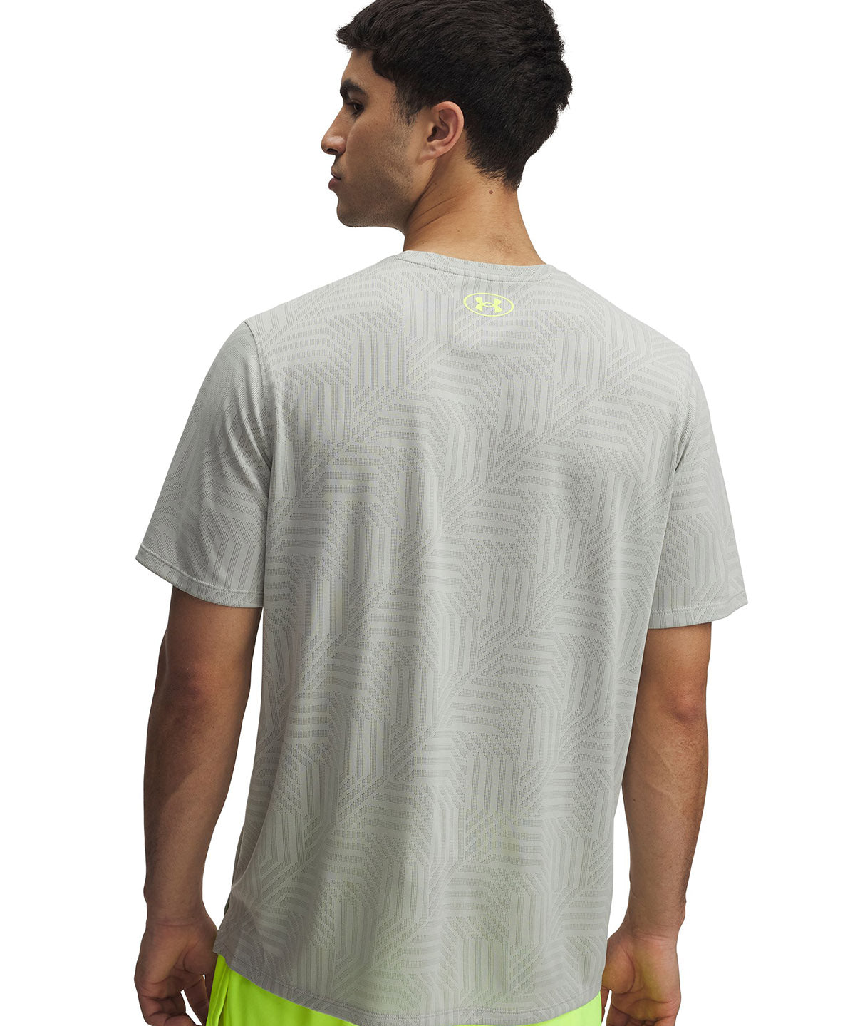 Polera manga corta Under Armour tech vent geotessa verde para hombre