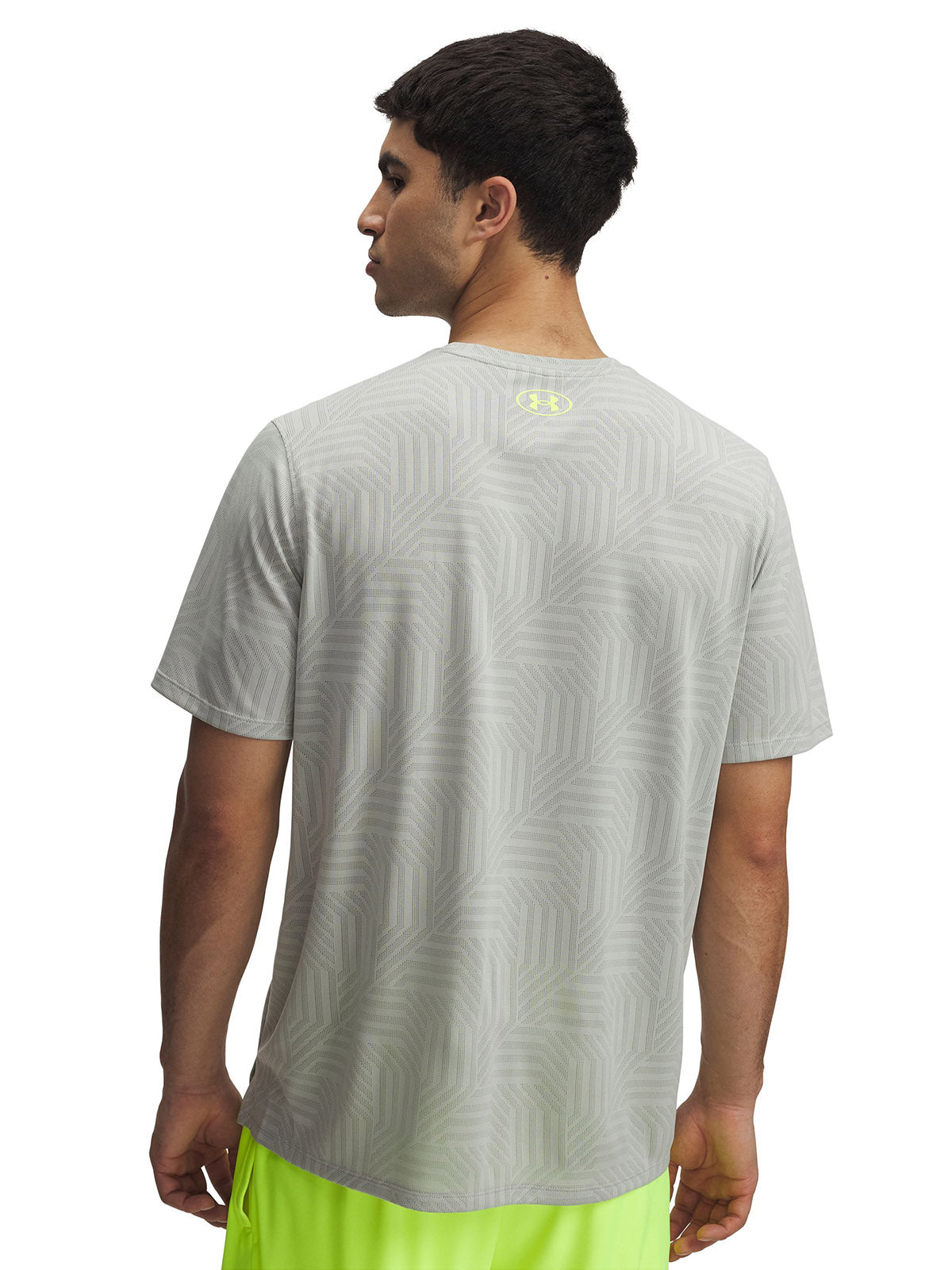 Polera manga corta Under Armour tech vent geotessa verde para hombre