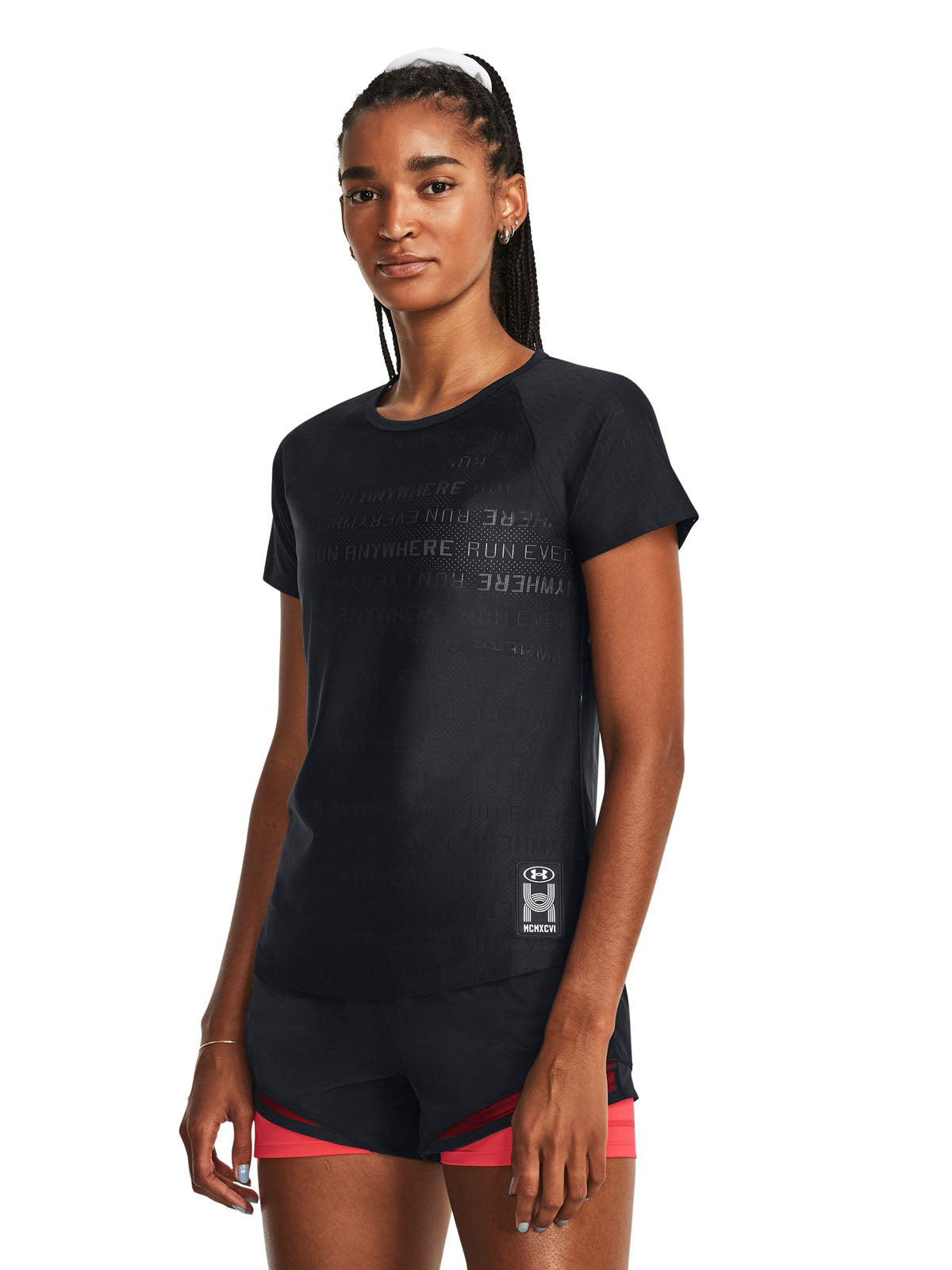 Polera manga corta UA Run Anywhere para mujer