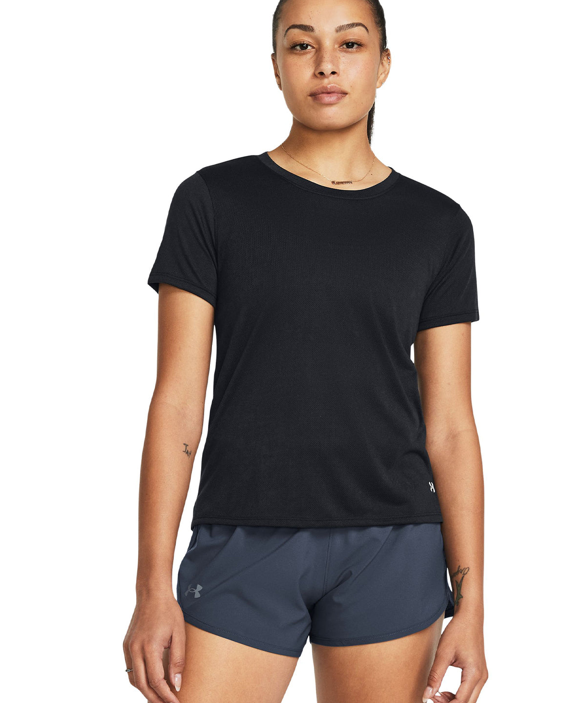 Polera manga corta UA Launch Splatter para mujer