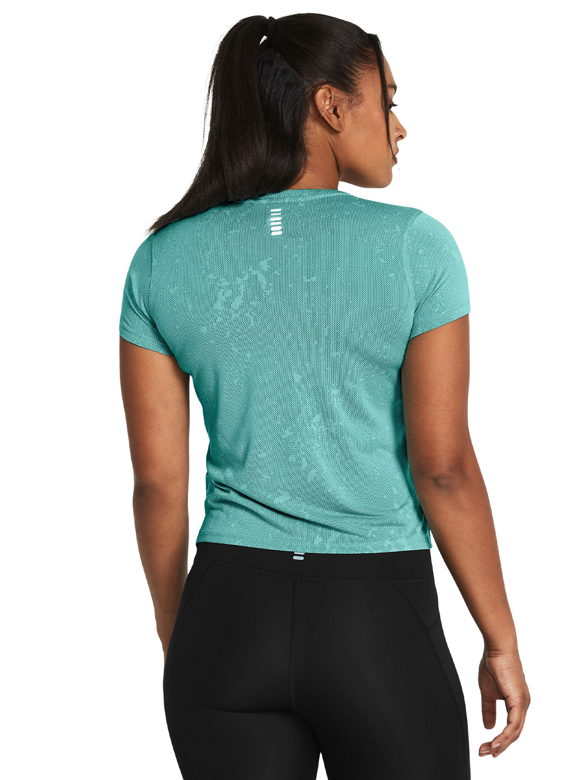 Polera manga corta UA Launch Splatter para mujer