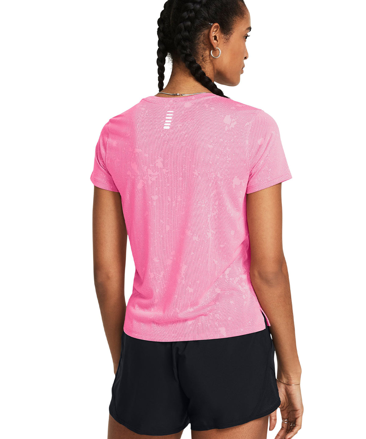 Polera manga corta UA Launch Splatter para mujer