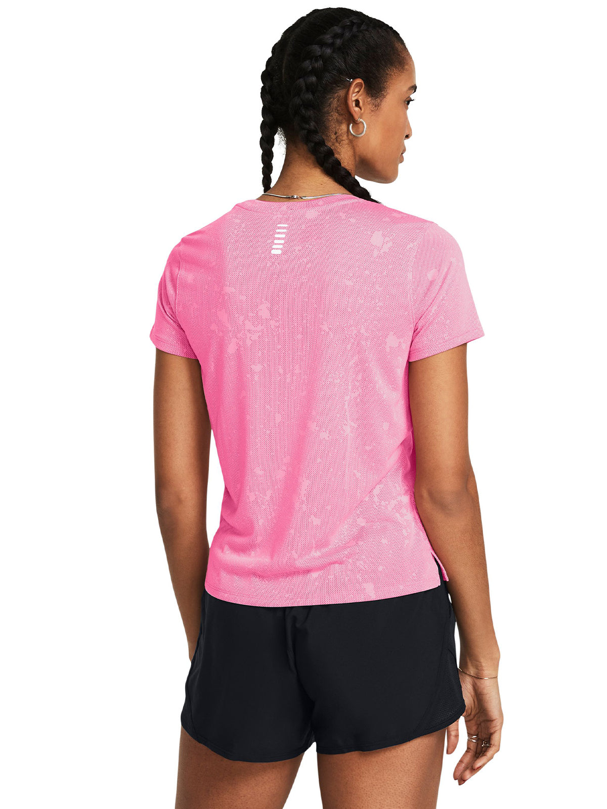 Polera manga corta UA Launch Splatter para mujer