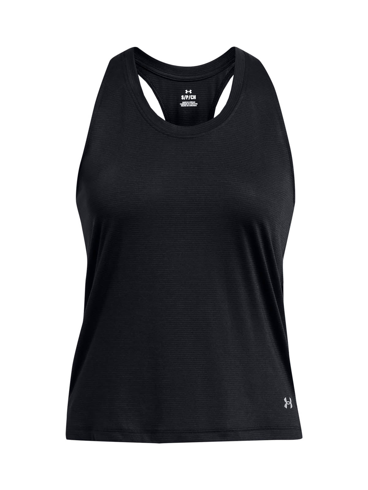 Polera sin mangas de lanzamiento UA para mujer