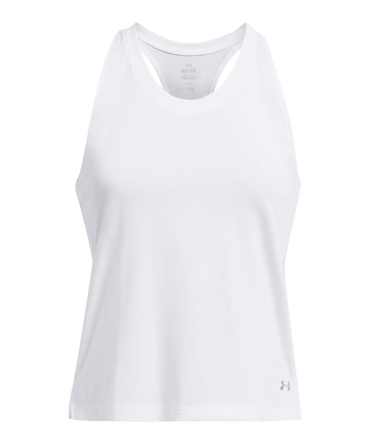 Polera sin mangas de lanzamiento UA para mujer