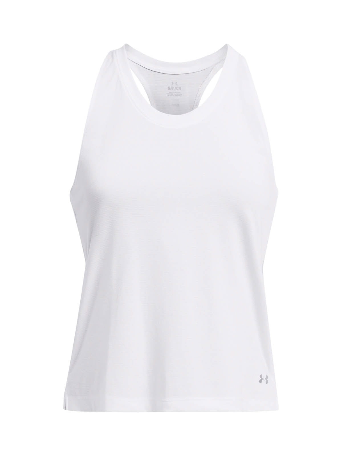 Polera sin mangas de lanzamiento UA para mujer